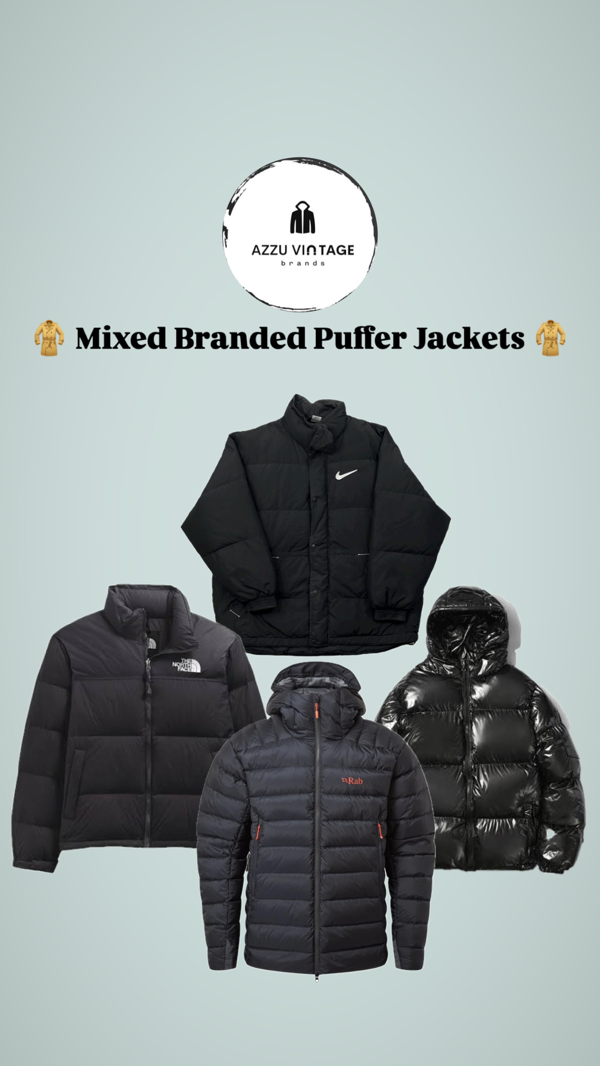 Vestes en duvet à marques mixtes