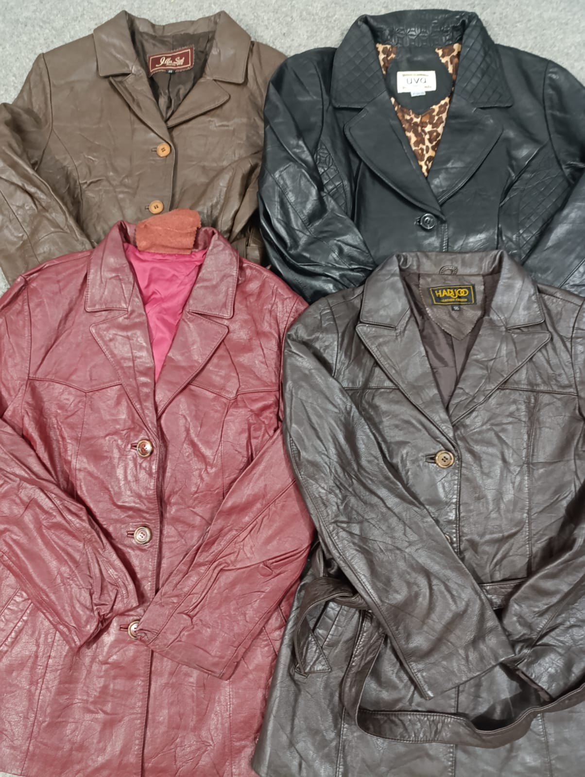 #250 Manteaux Trench en Cuir pour Femmes -14