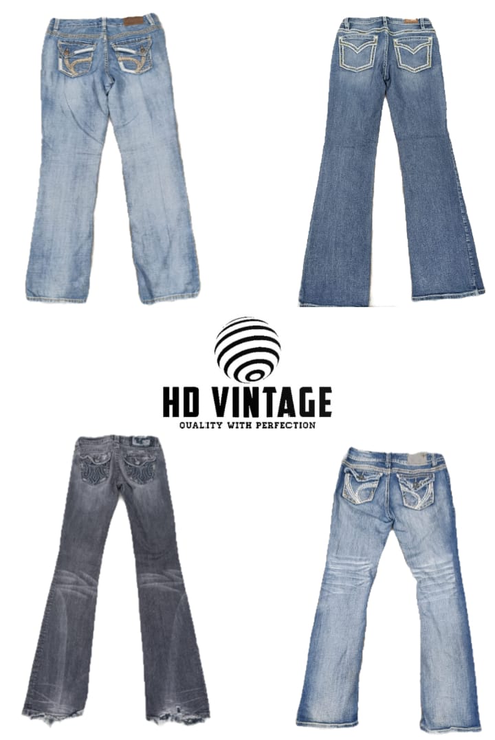 Jeans évasés embellis HD300 Ladies Y2K - 20 pièces