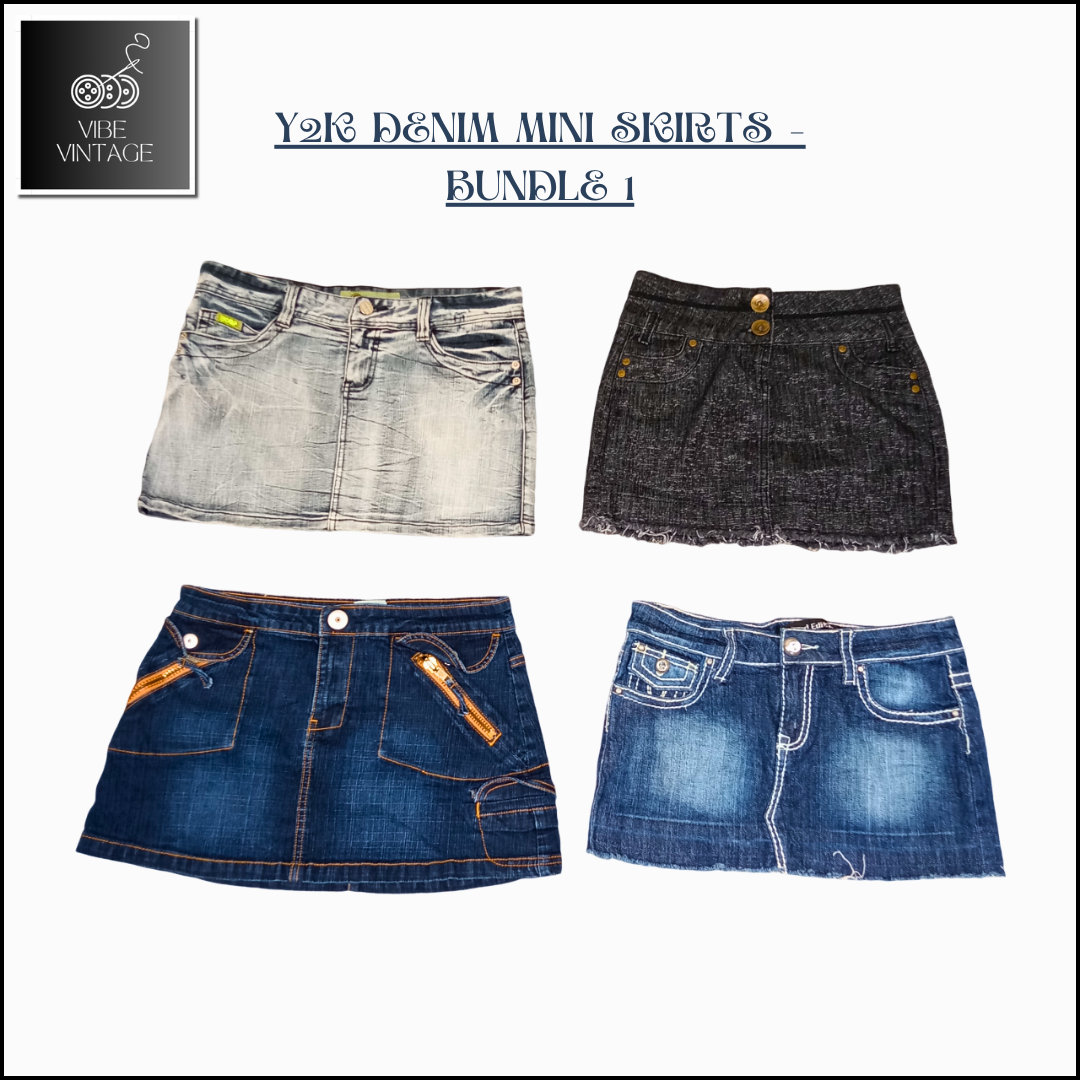 Y2K DENIM MINI SKIRTS - 10 PCS (BUNDLE 1)