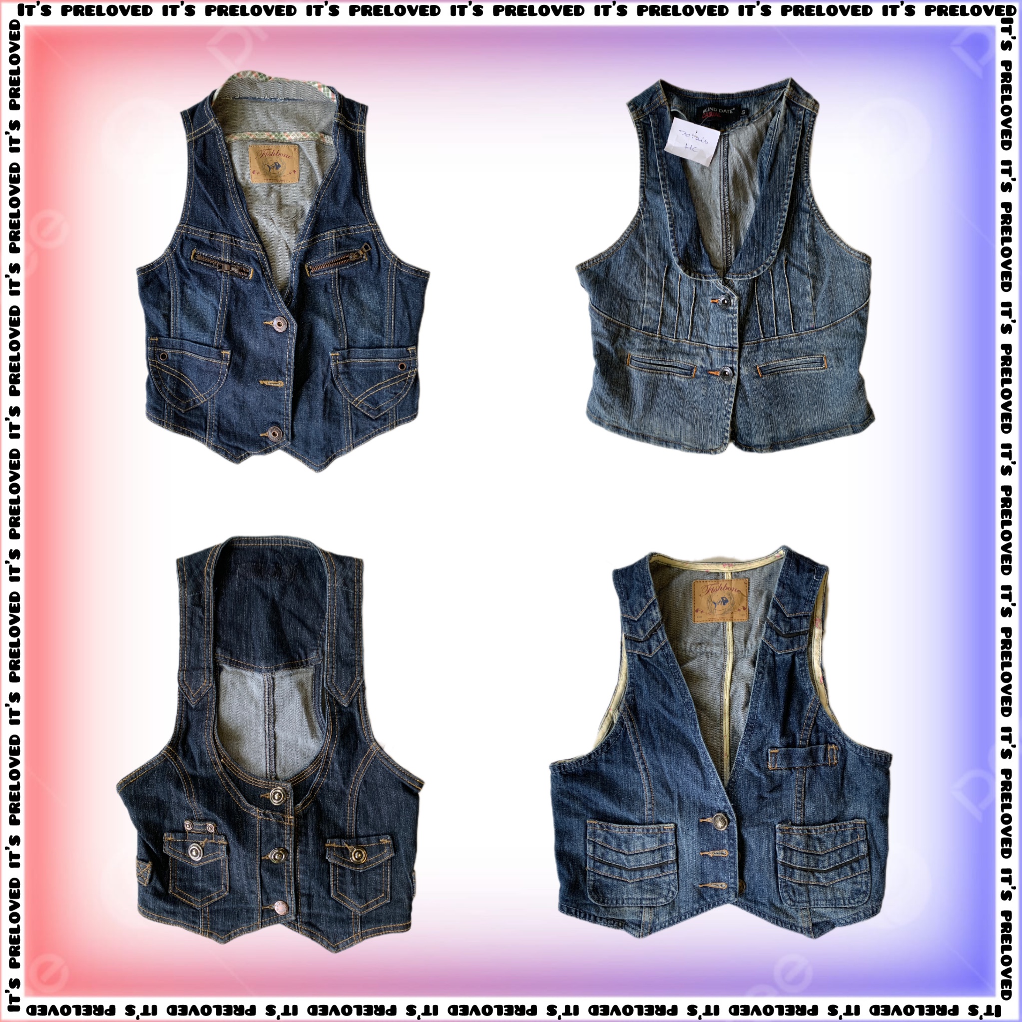 Denim Pour Des Jours : Gilet en Denim Y2K mix (SS-662)