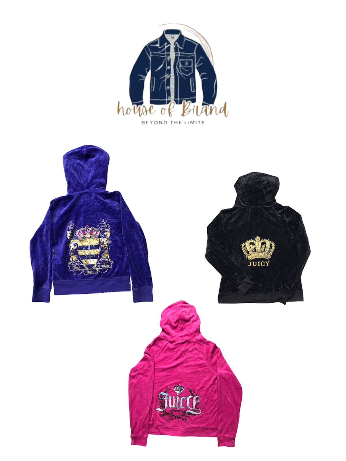 Back Emlishment design of Juicy Couture jackets