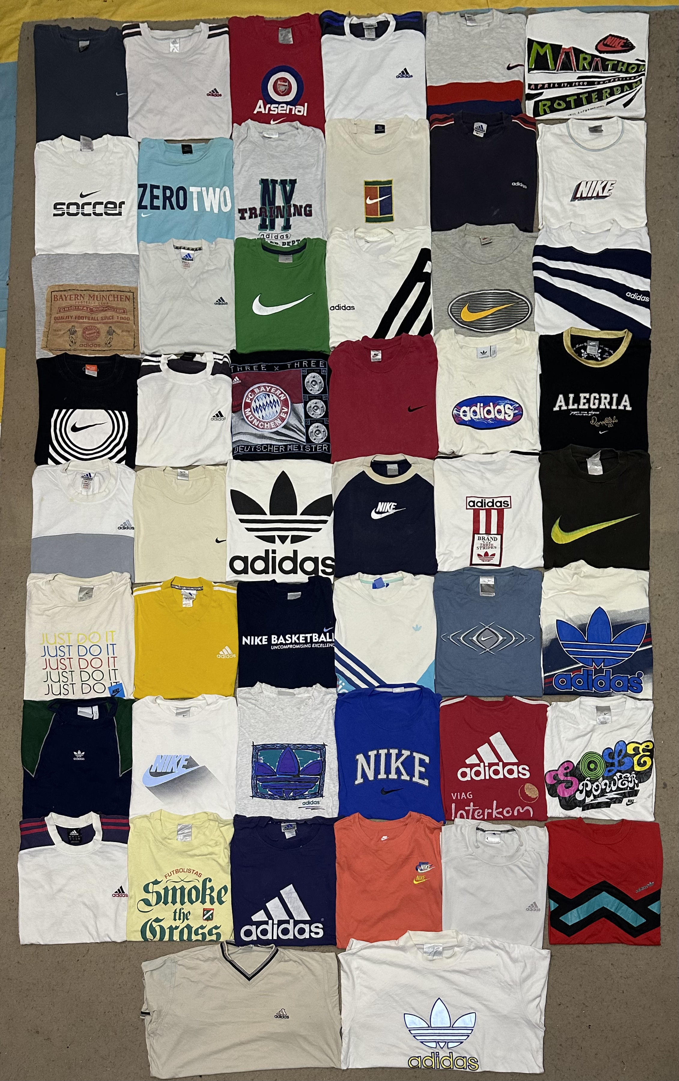 T-shirts vintage Nike/Adidas 50 pièces