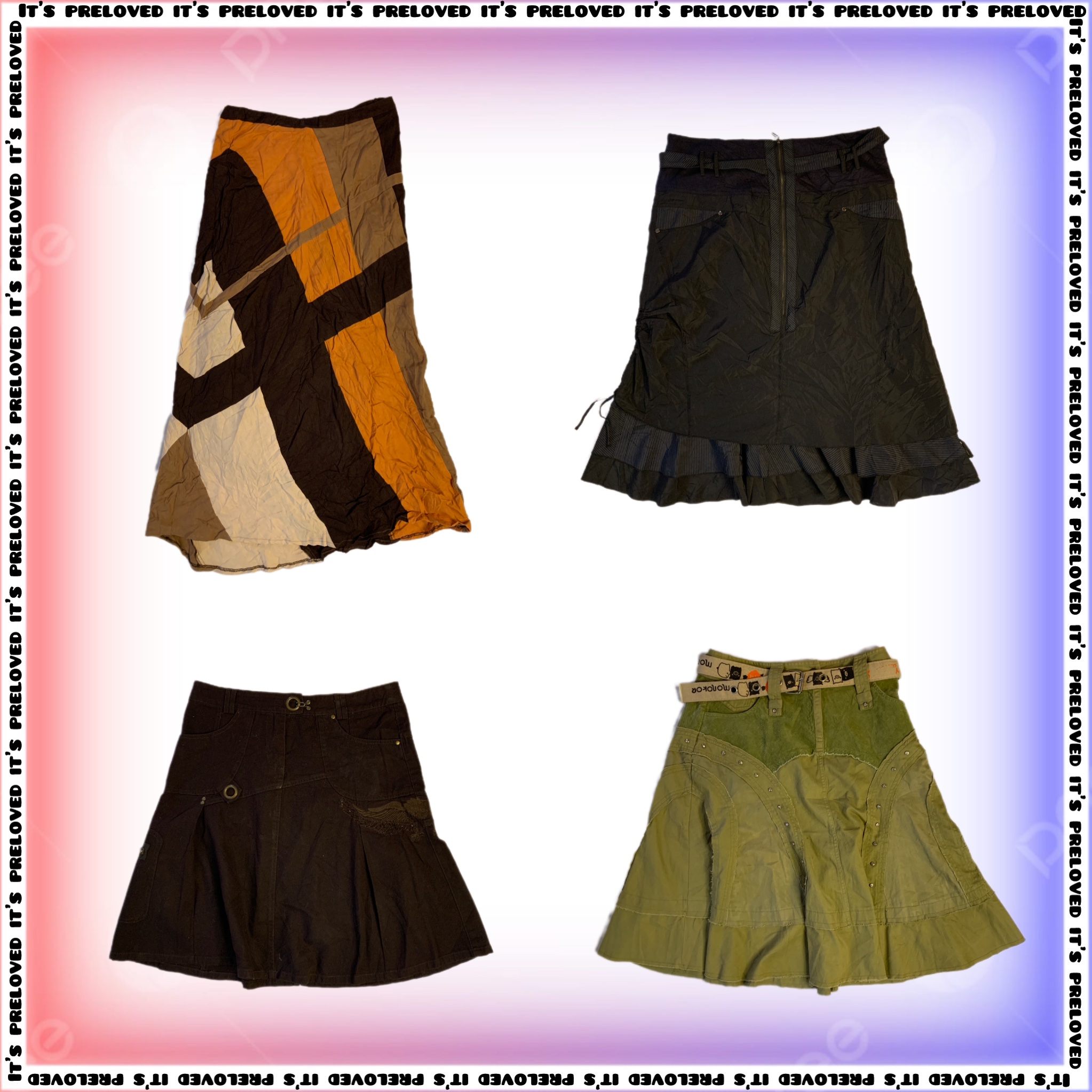 Jupes rétro automne hiver mélange (SS-673)