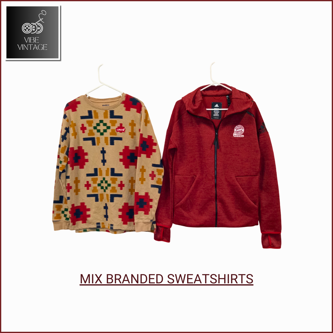 MIX BRANDED SWEATSHIRTS - 24 PCS