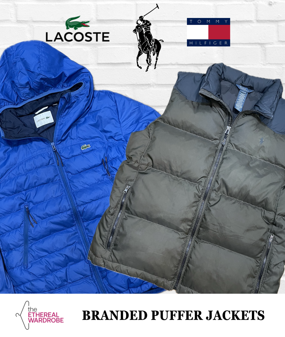 Puffer Jackets Polo Ralph Lauren, Lacoste & Tommy