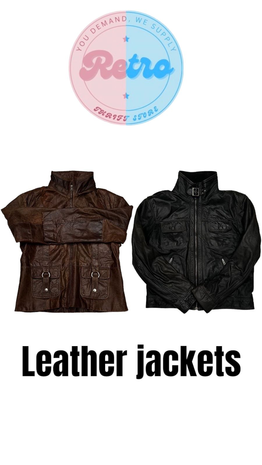 Veste en cuir vintage 10 pièces