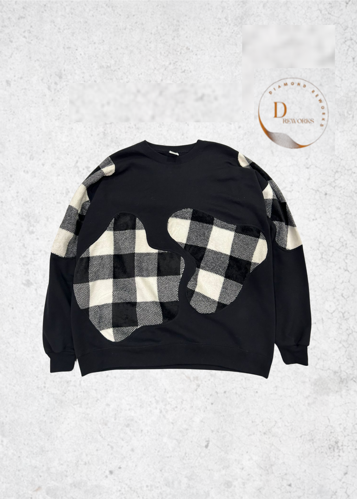 Felpa con pannello in pile Pollar DR39 Rielaborata AW24