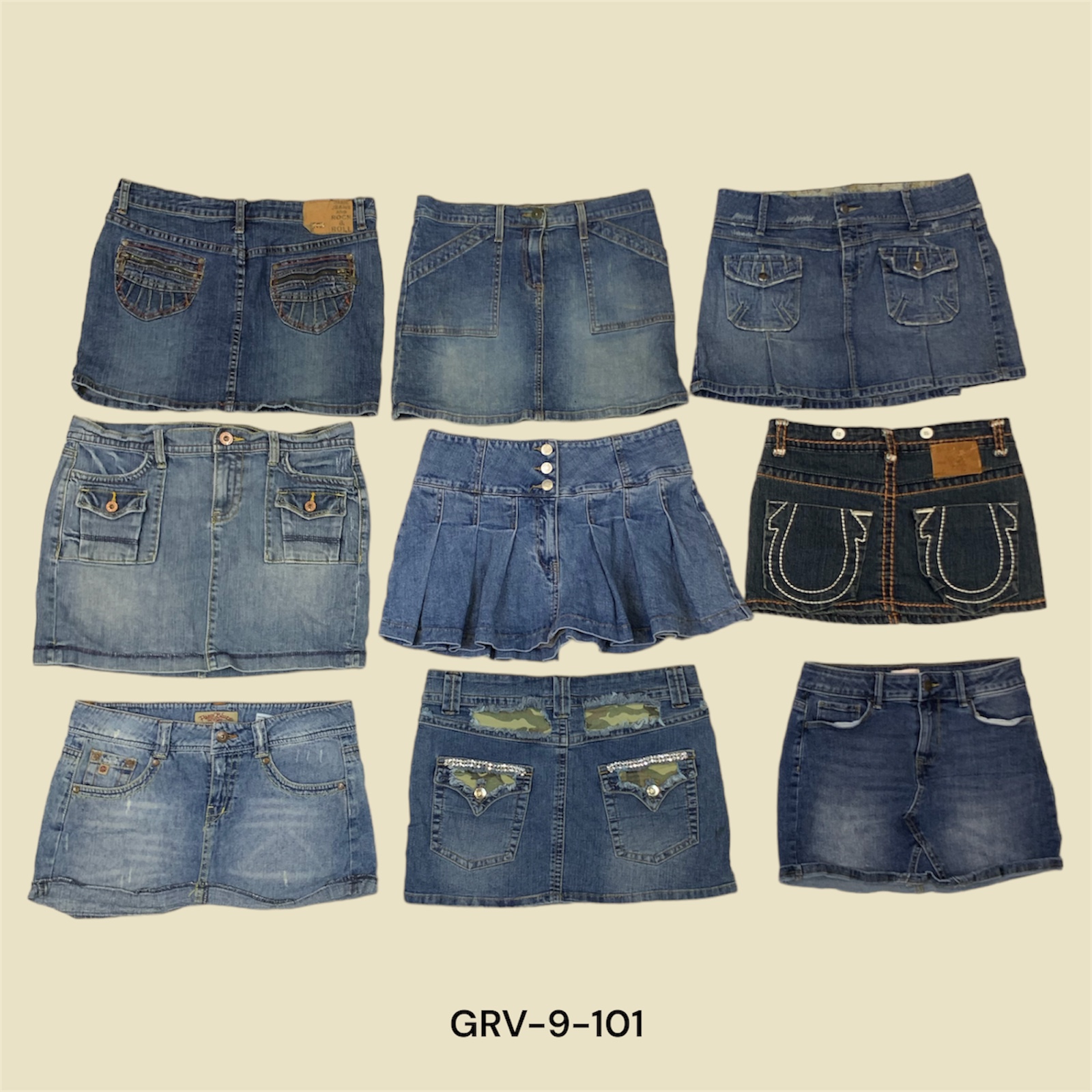 Denim Mini Skirts – The Perfect Blend of Retro and Modern(9-101)