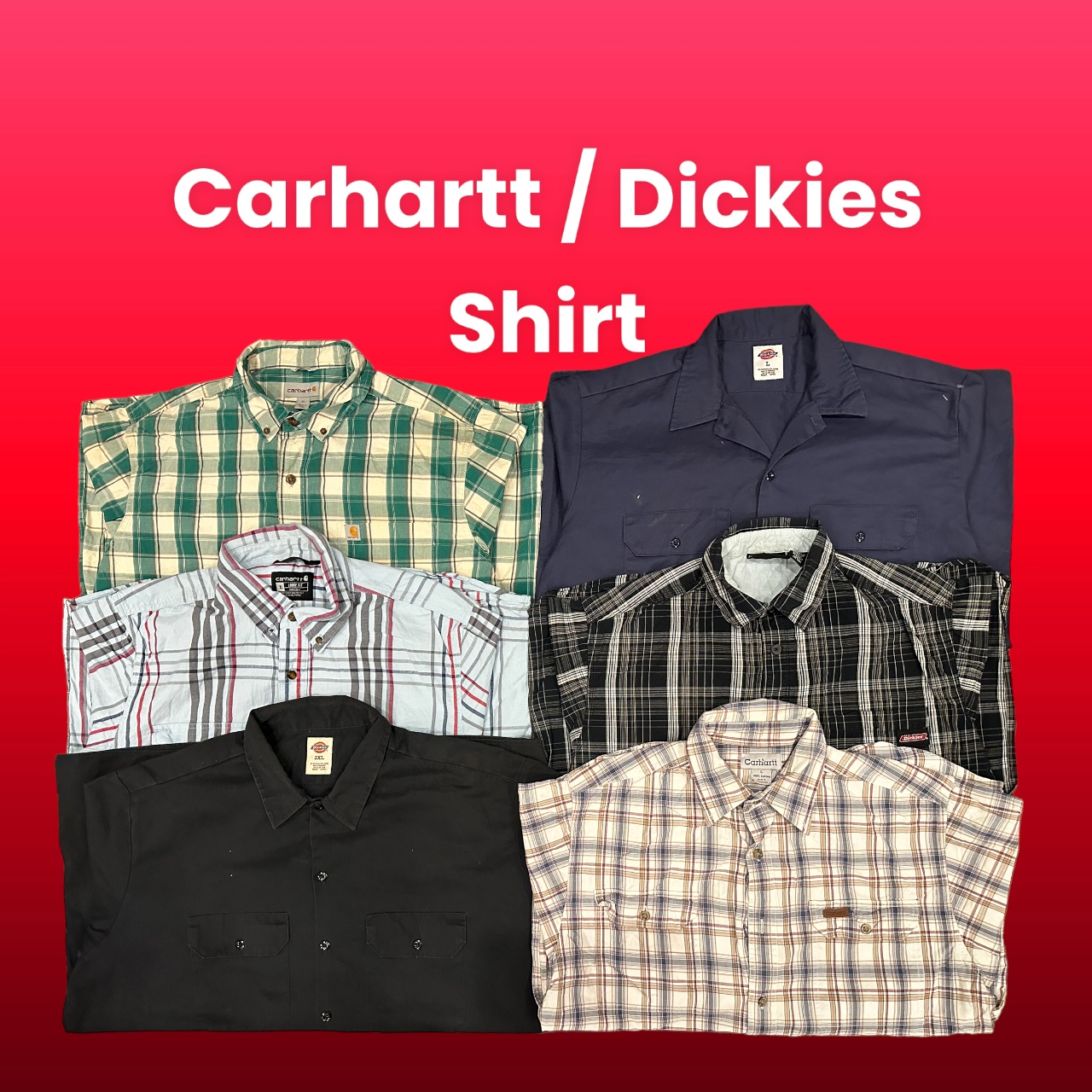Carhartt & Dickies Shirt | 17 pcs | AUTHENTIC