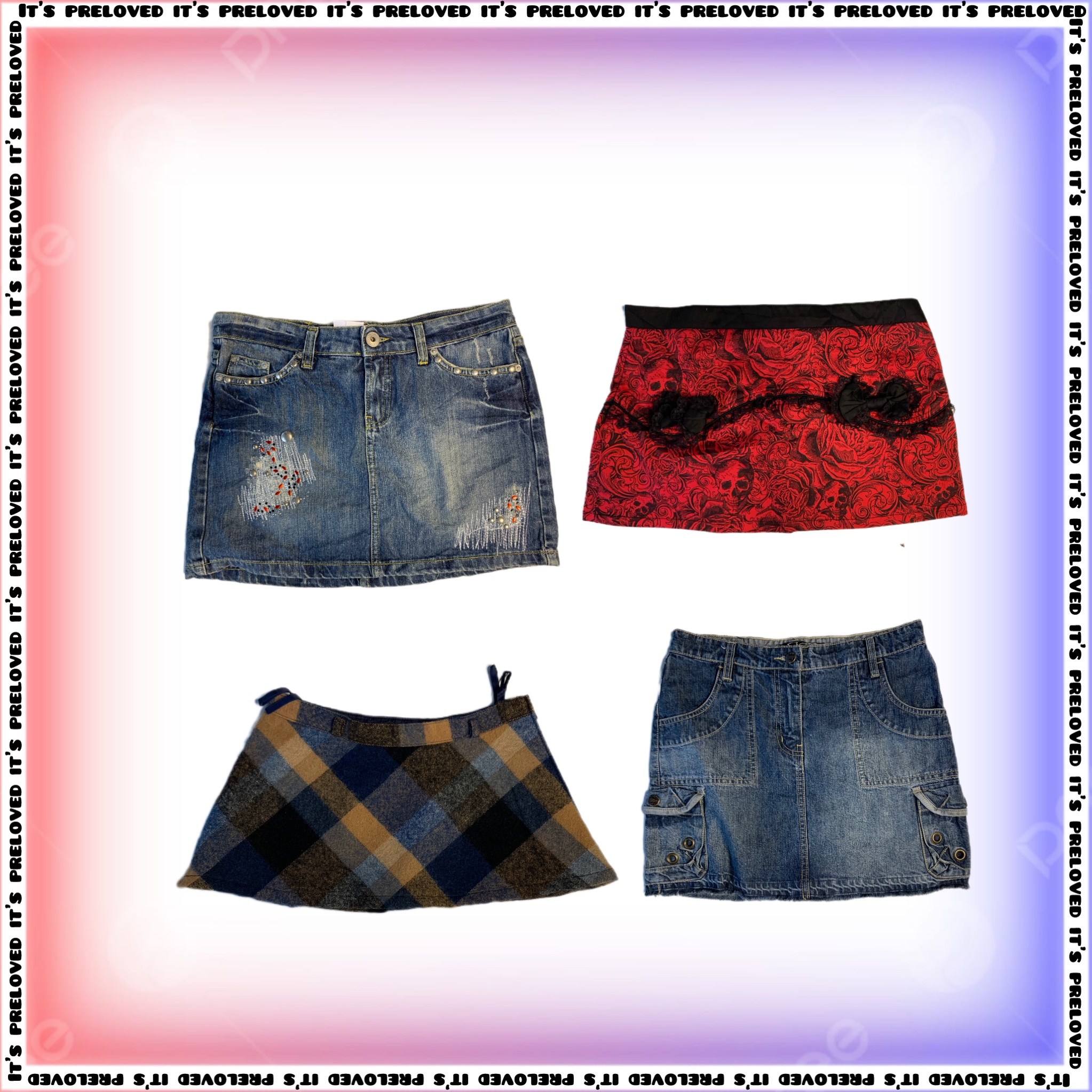 Tous les styles jupes courtes Y2K mix (SS-697)
