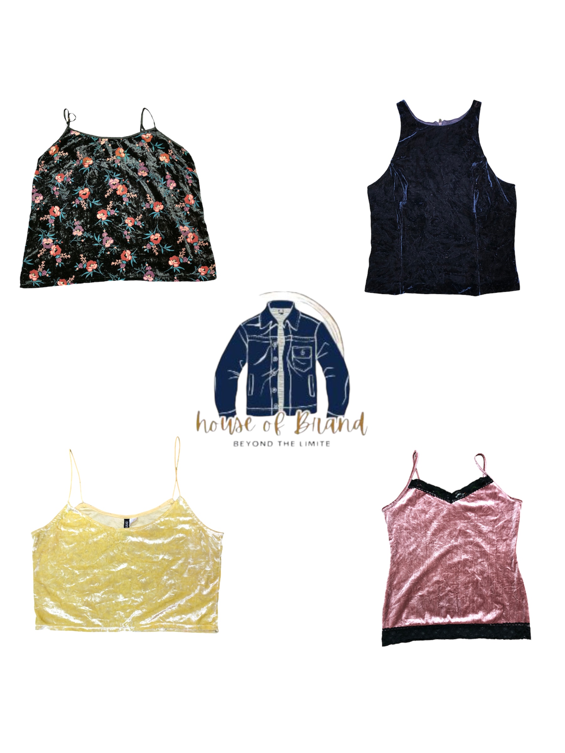 Belles tops en velours stylés mélangés