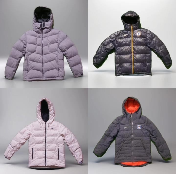 Nike, Adidas And Puma Puffer Jackets