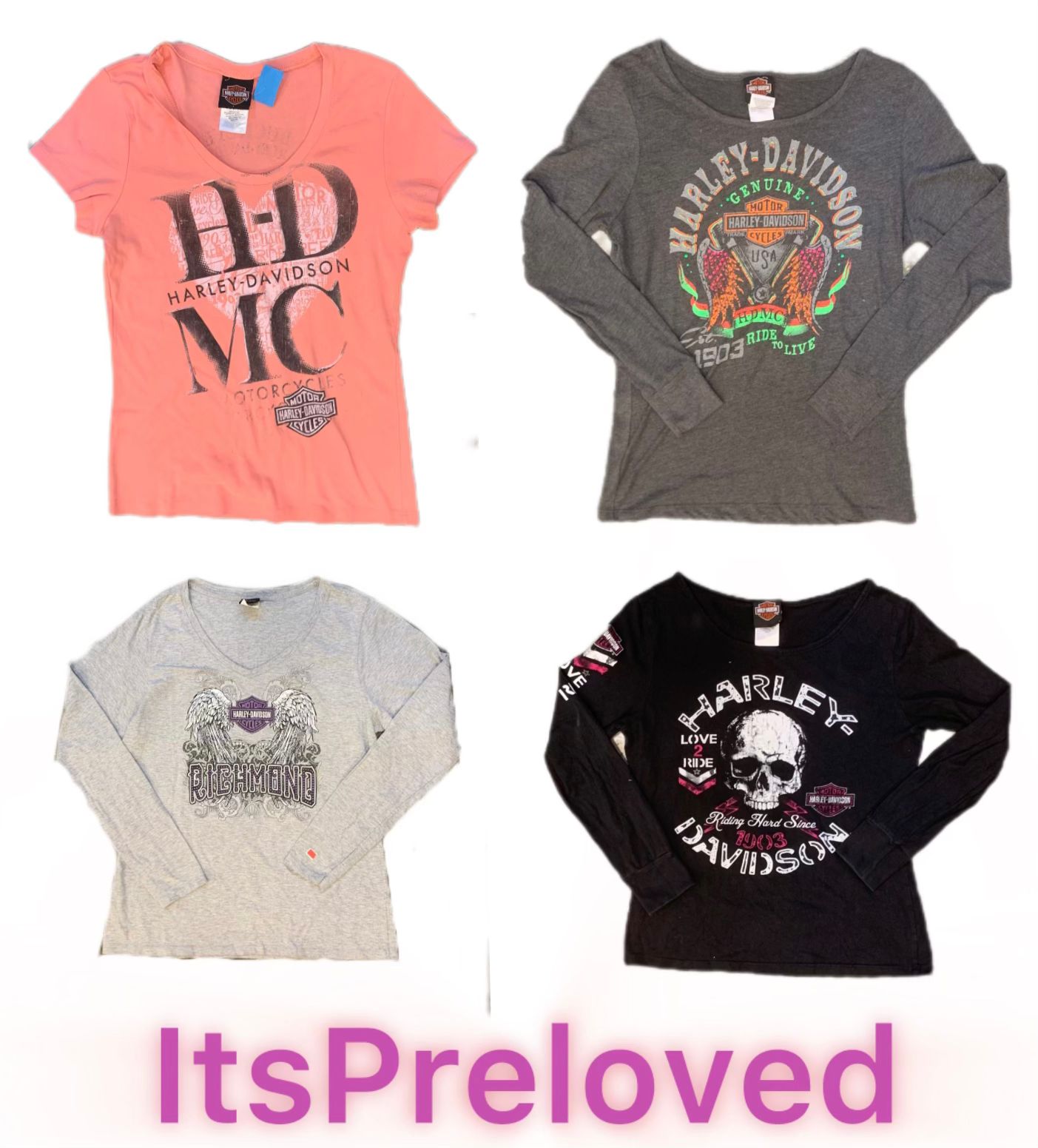 Attrape-le avant qu'il ne parte x Y2k Harley Davidson Baby tees (RX-803)