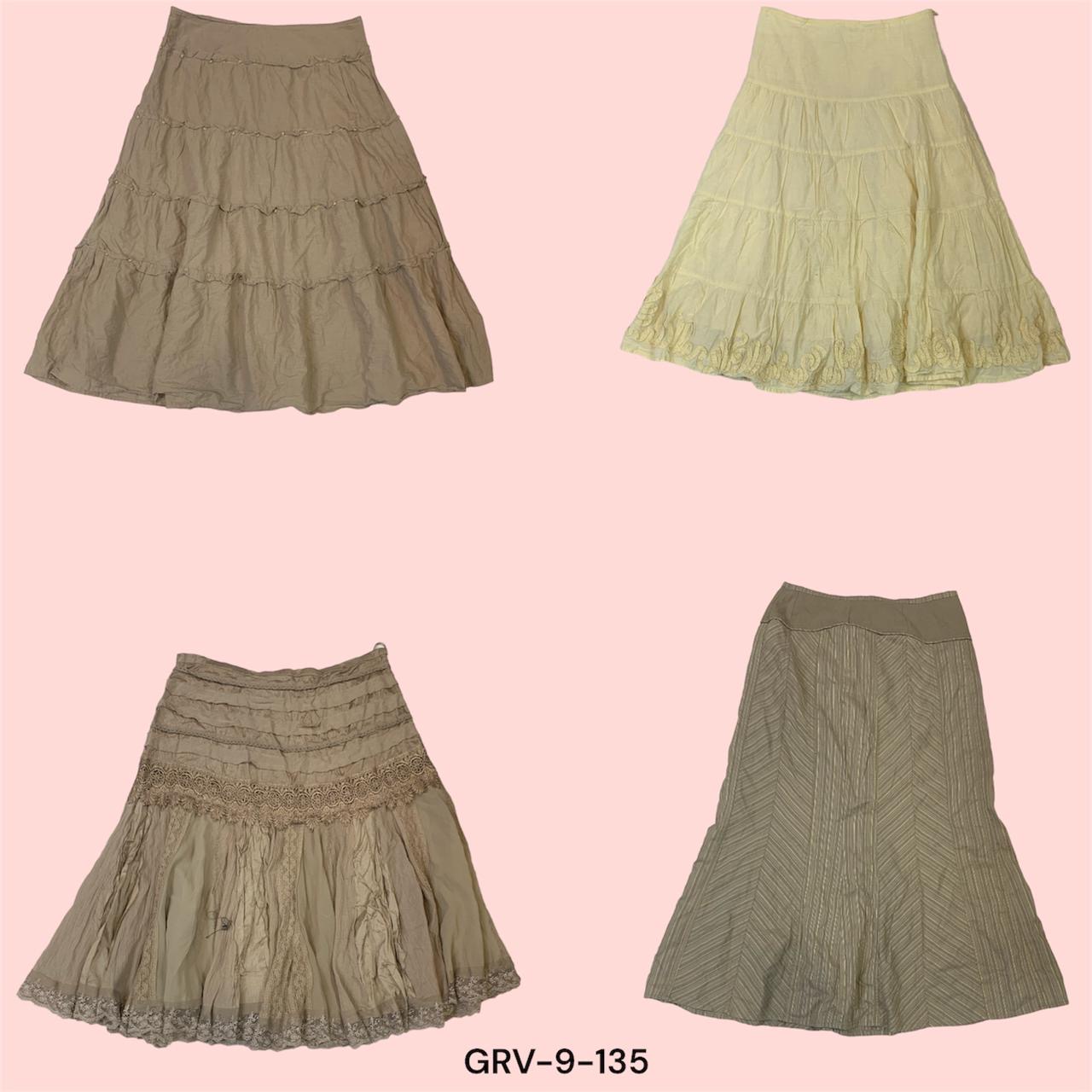 Renaissance Rétro – Jupe Longue Coco en Coton Y2K pour un Style Sans Effort (9-135)