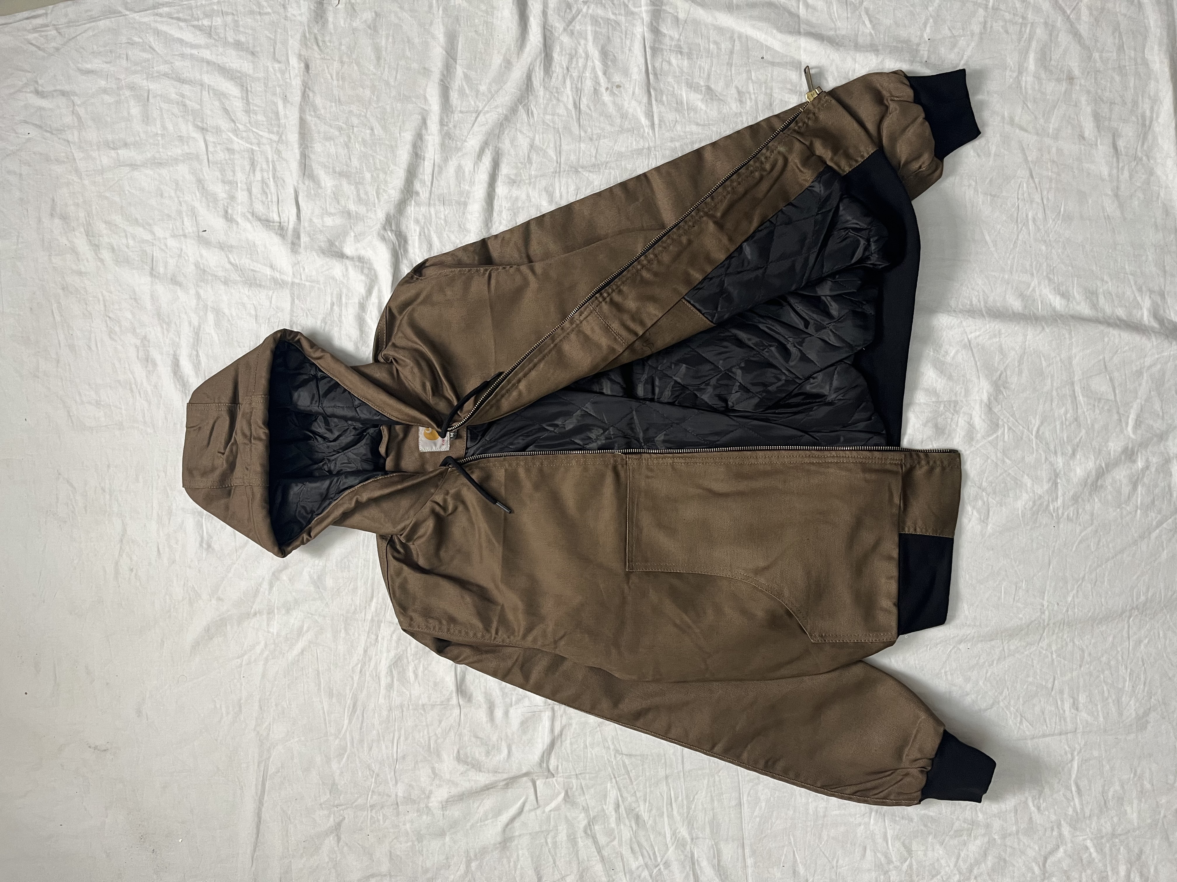 Sweat-shirts à capuche bruns vintage Carhartt style rework, toutes tailles - MOQ 15 pièces