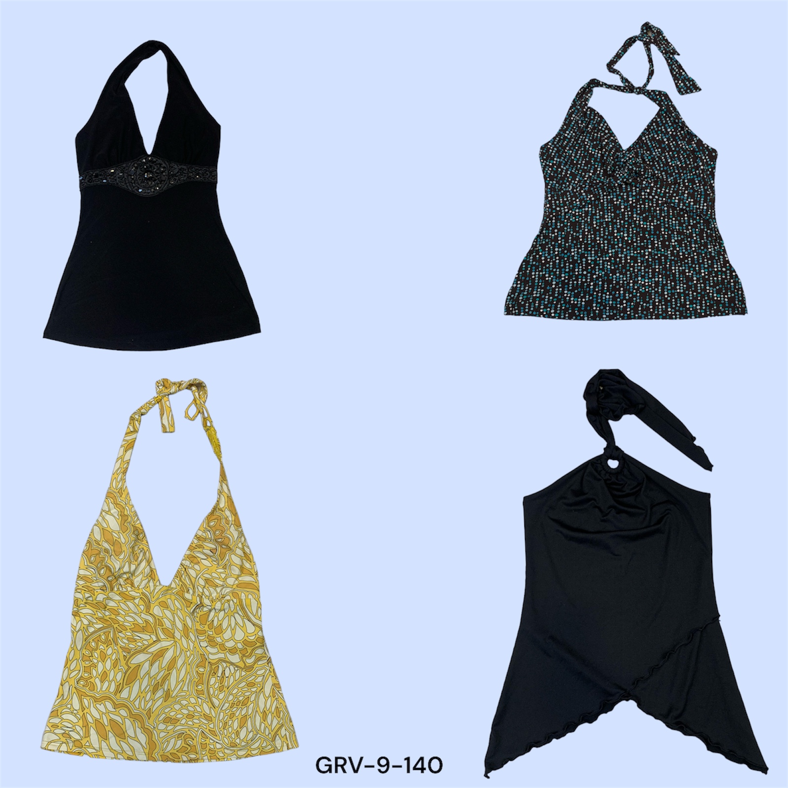 Y2K Col Halter Mix – Couleurs Vives et Design Rétro (9-140)
