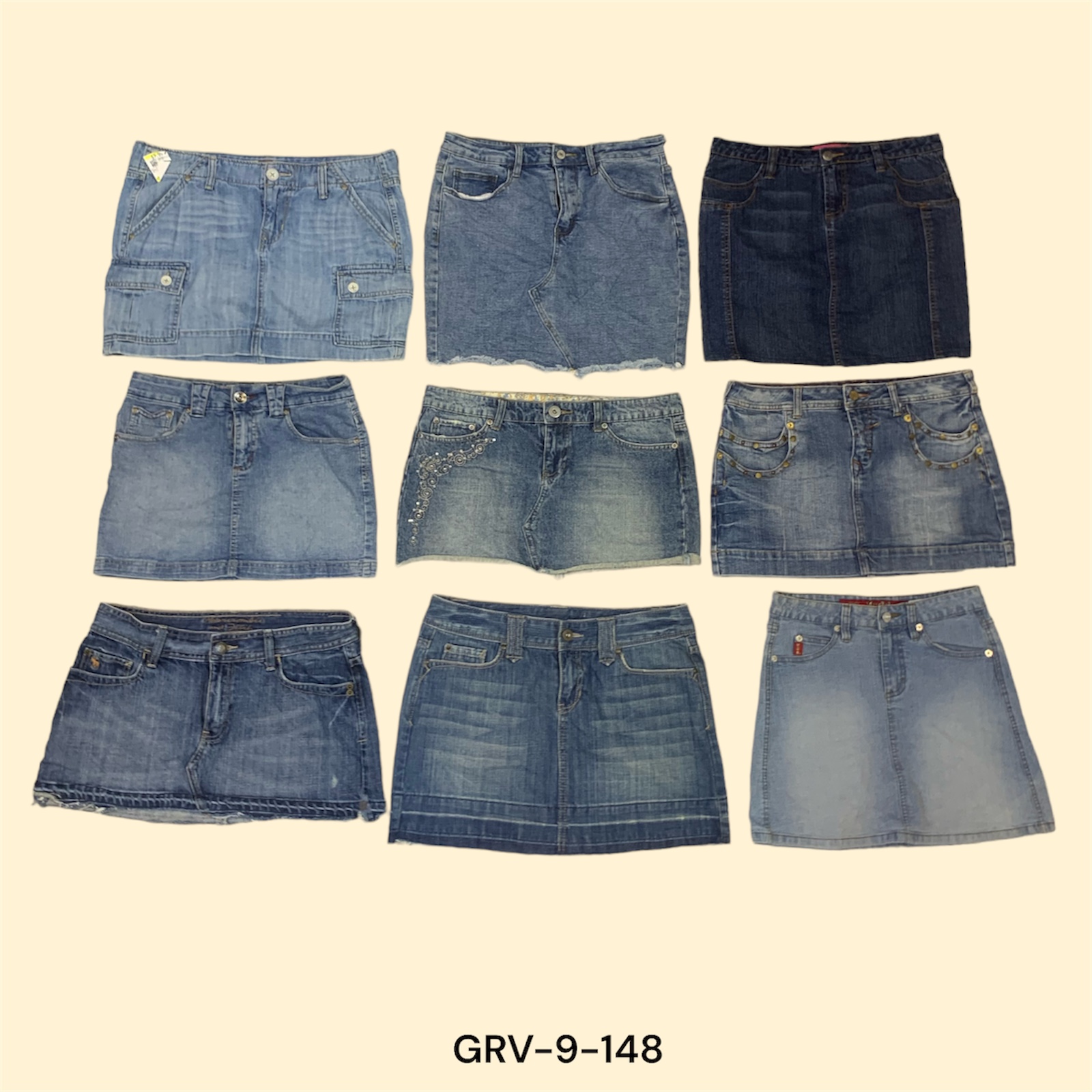 Jupe Mini en Denim Y2K – Chic Rétro pour les Audacieux et Tendance (9-148)