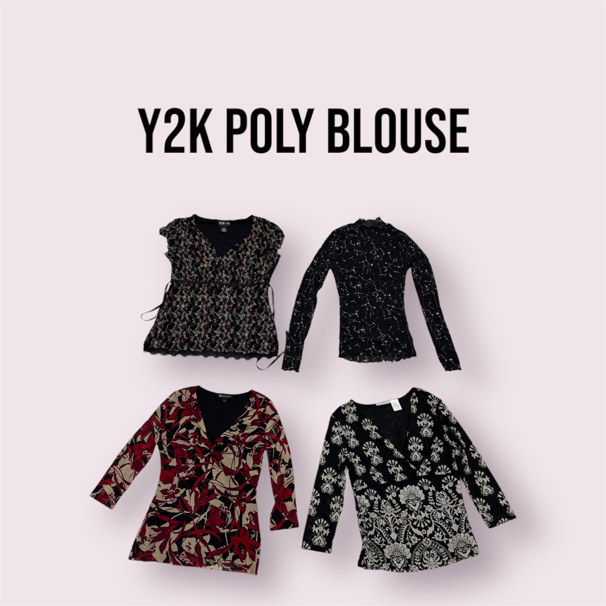 Y2K POLY BLOUSE