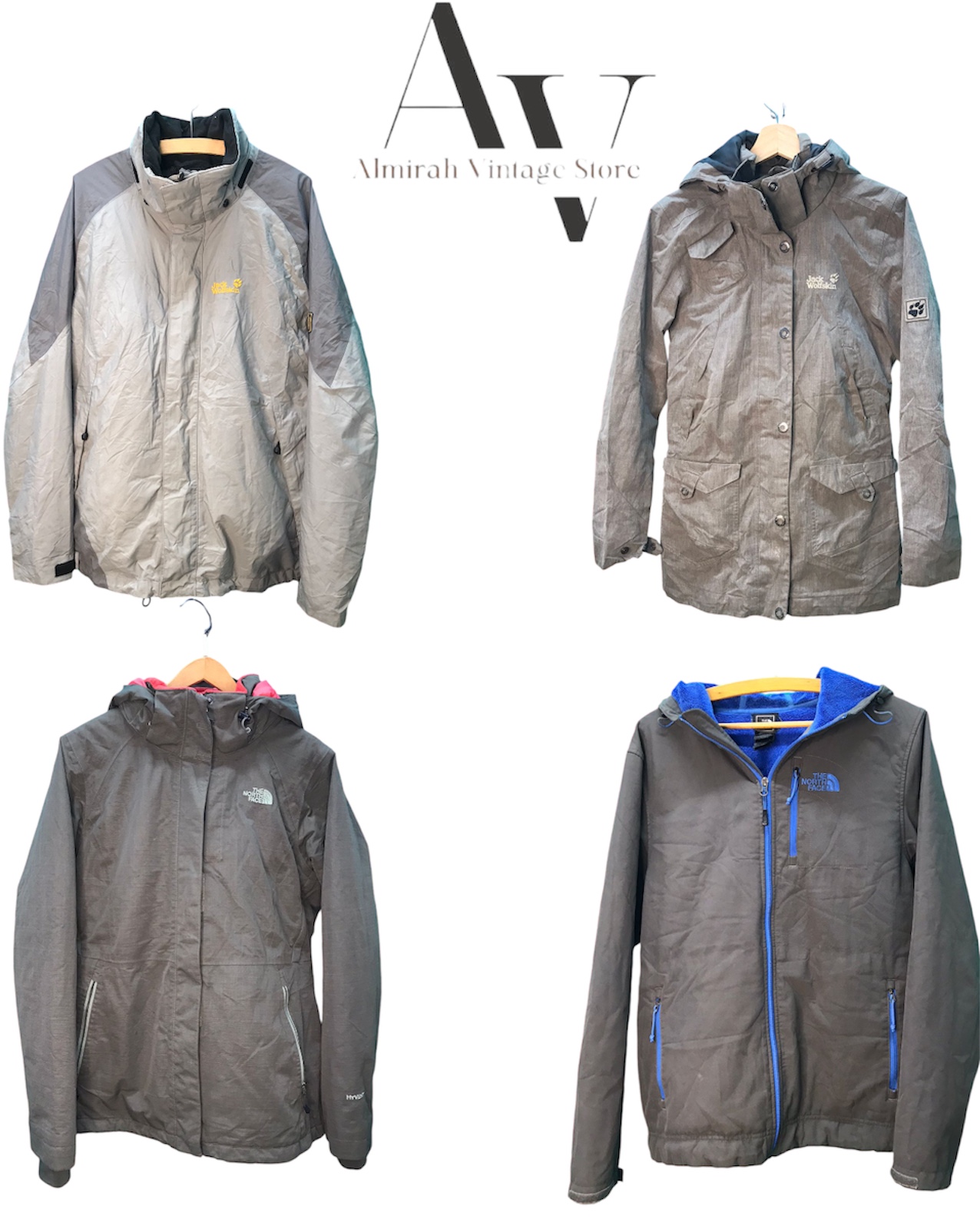 Les vestes The North Face et Jack Wolfskin