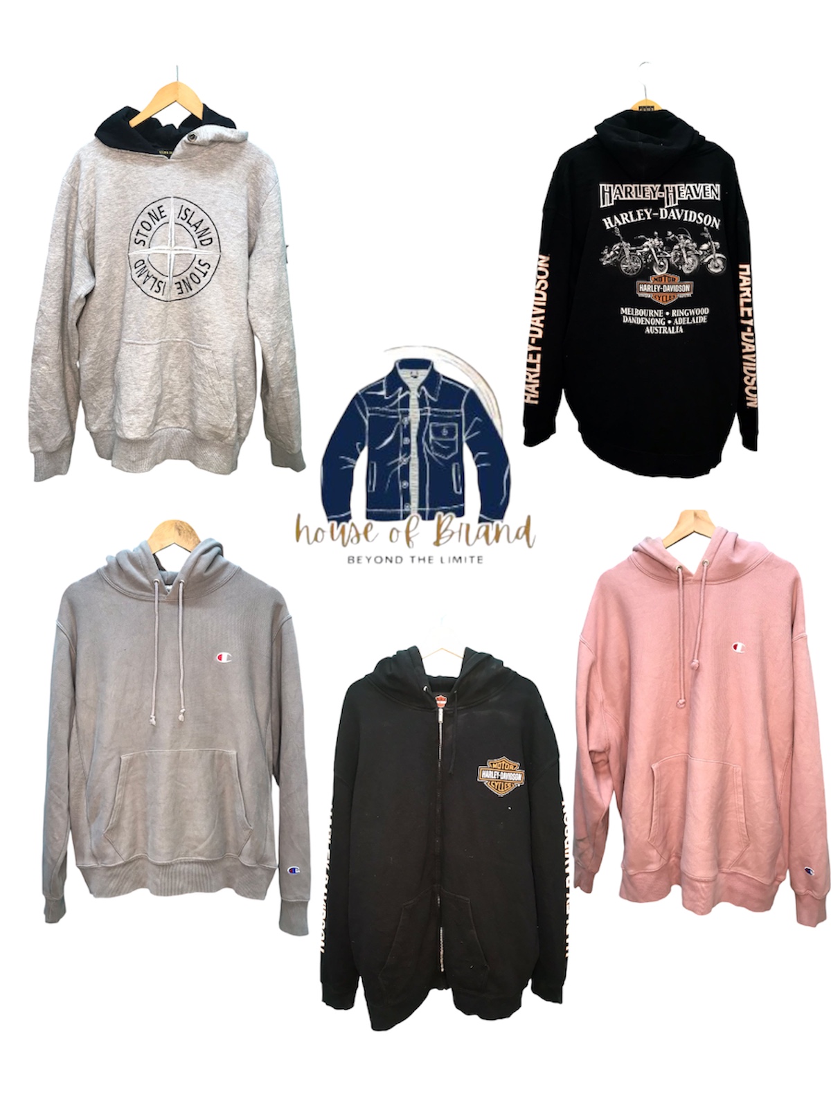 Harley Davidson,Champion,Champion Reserve,Stone Island hoodies