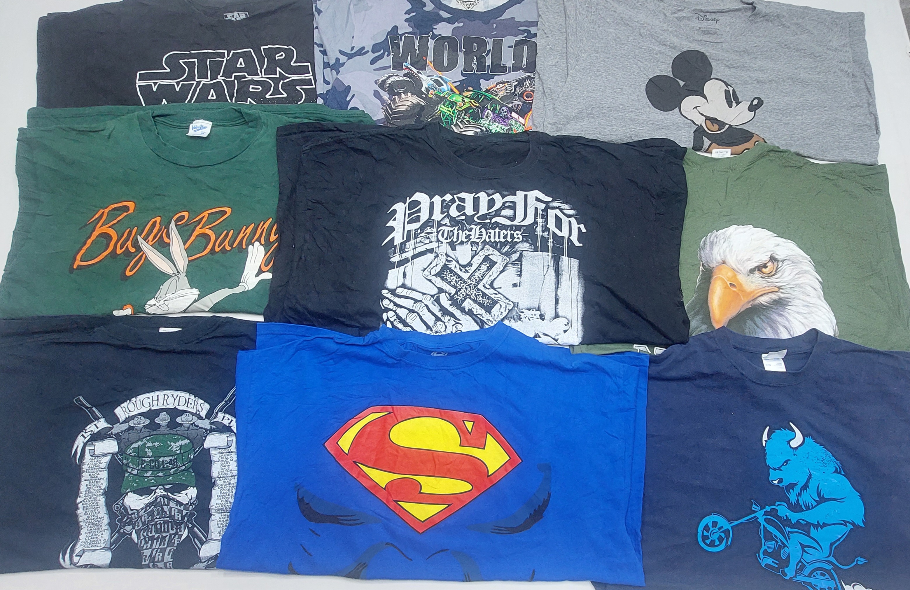 T-shirts graphiques mixtes lot 01 48 pcs