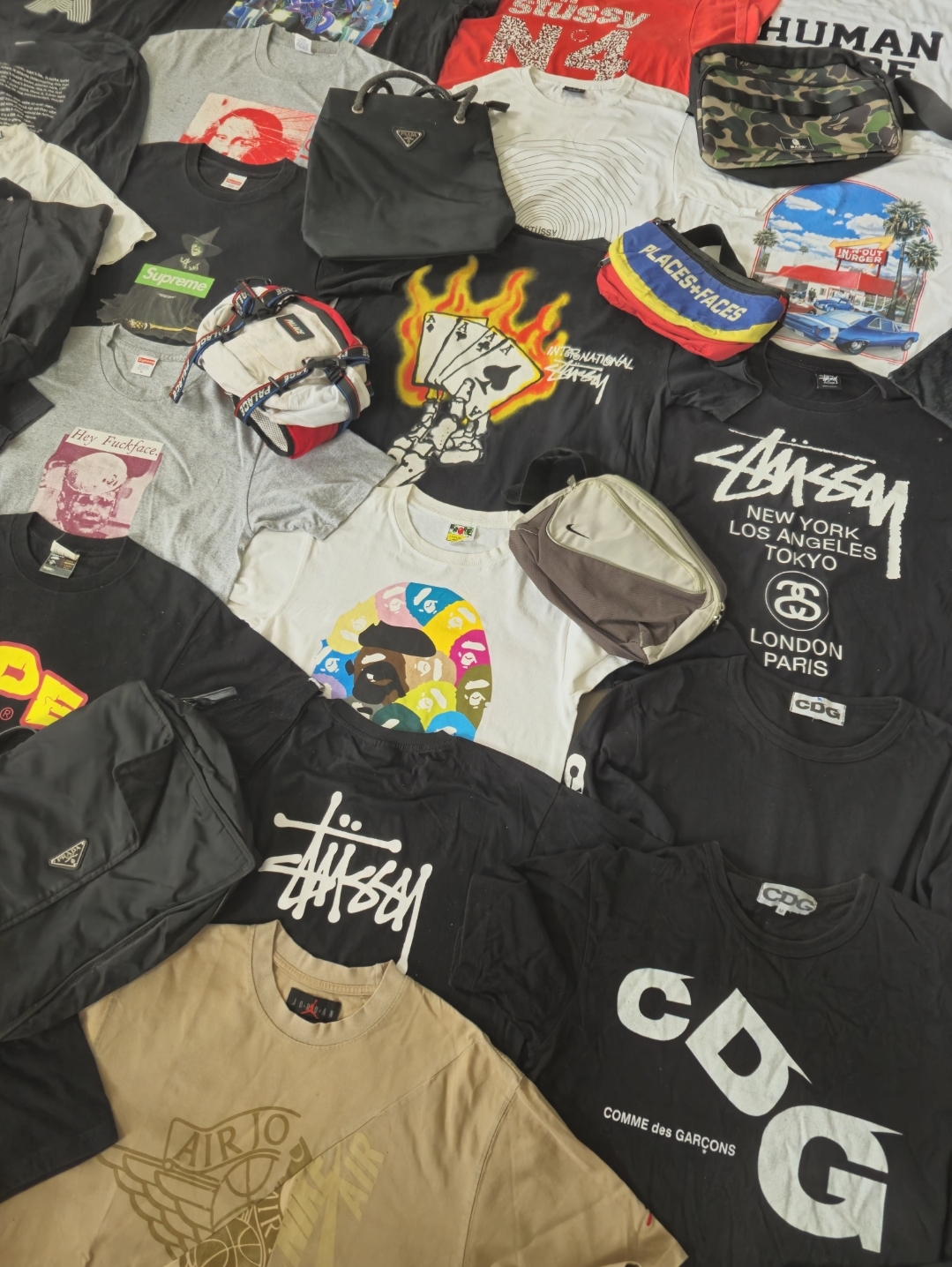 HYPE BUNDLE - Stussy, Chrome Hearts, Off-White, Supreme, Bape, Evisu, Stone, CP, Monclerc