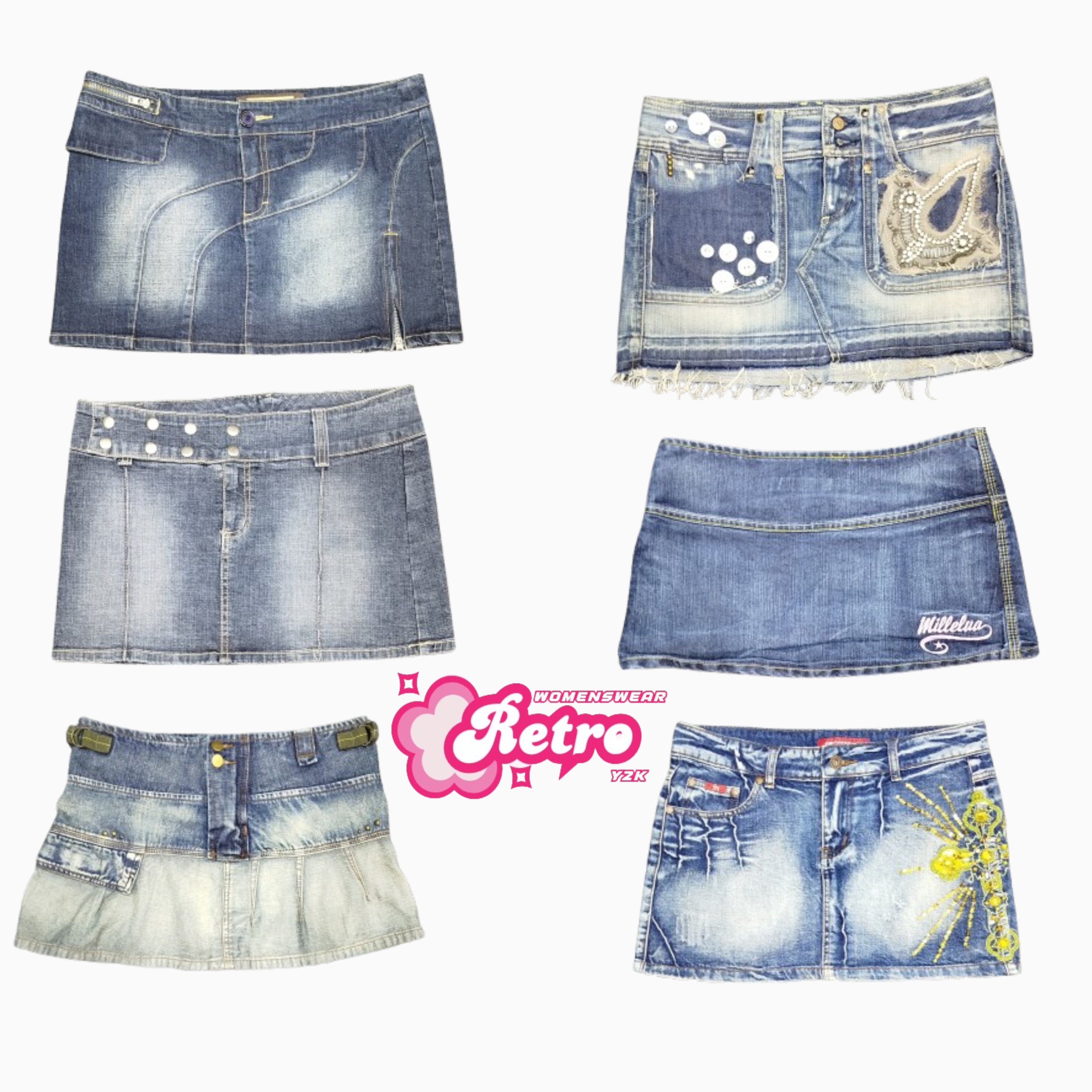 Jupes mini en denim best-seller Y2K