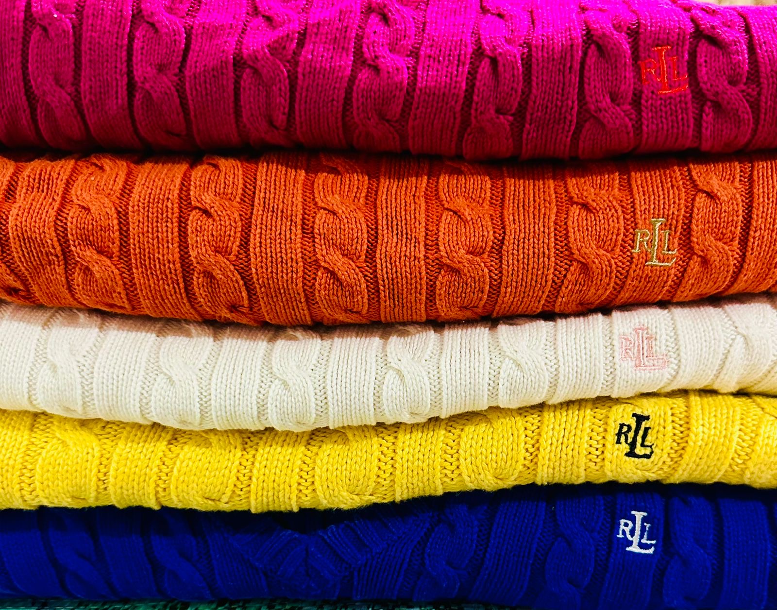 Pulls en tricot torsadé Ralph Lauren