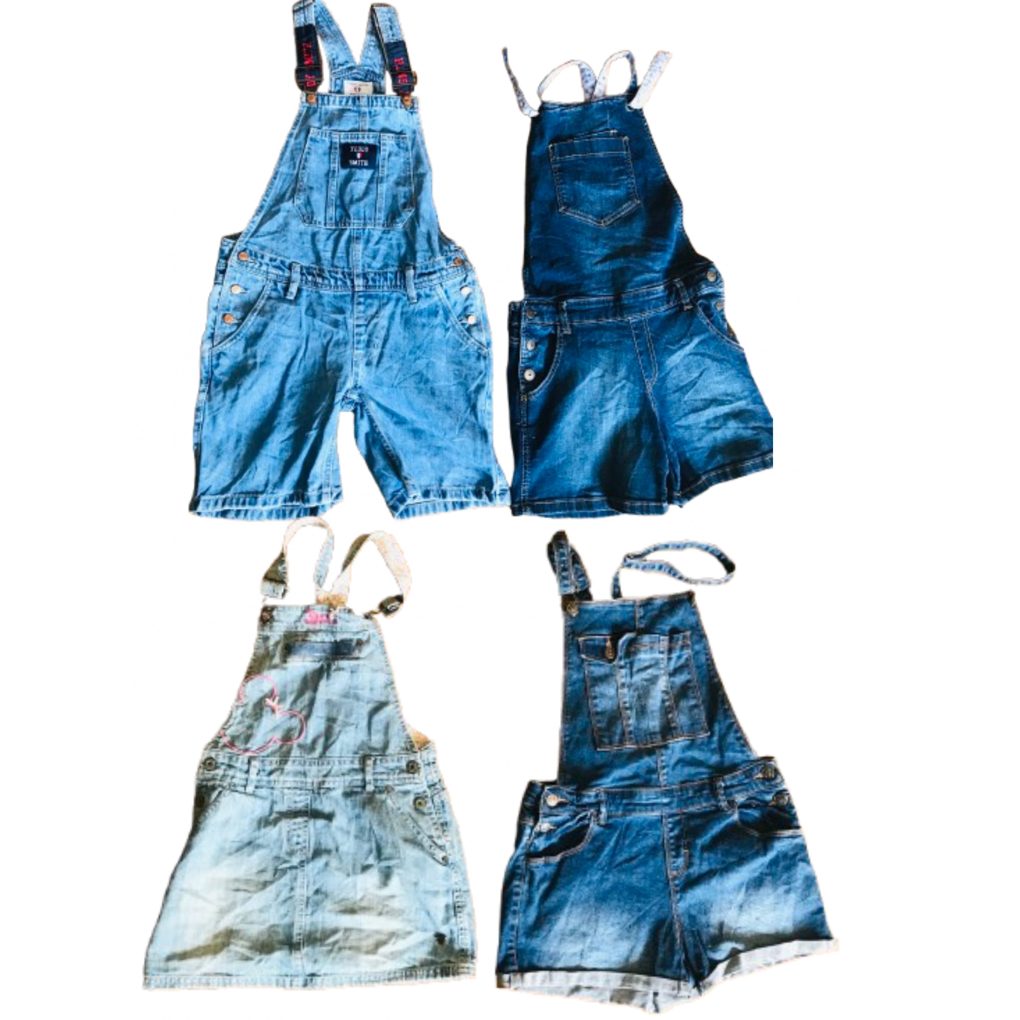 Y2k ripped shorts dungaree