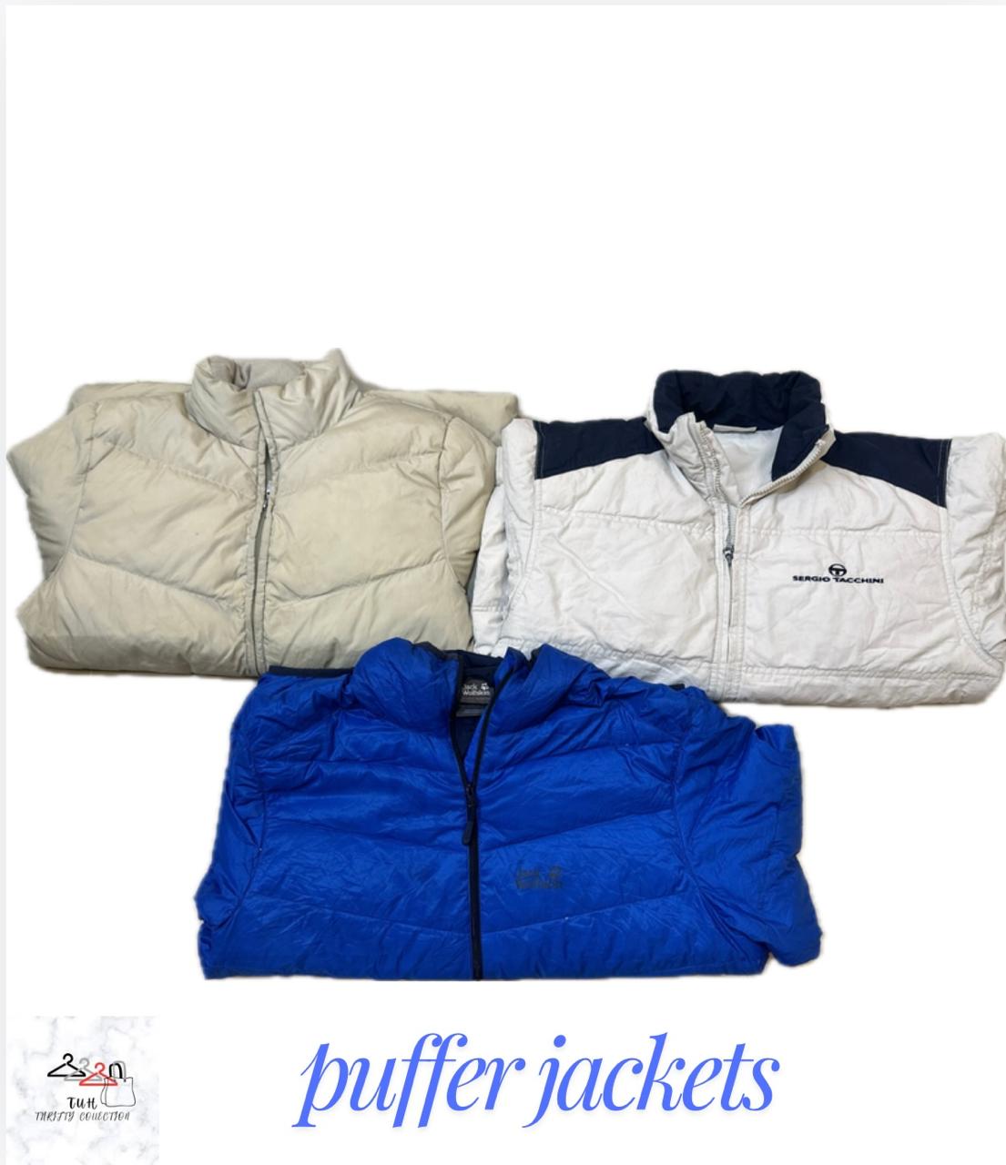 Puffer jackets  (mix brand including The North Face, Ellesse, Sergio Tacchni, Jack wolfskin, Fila and others)