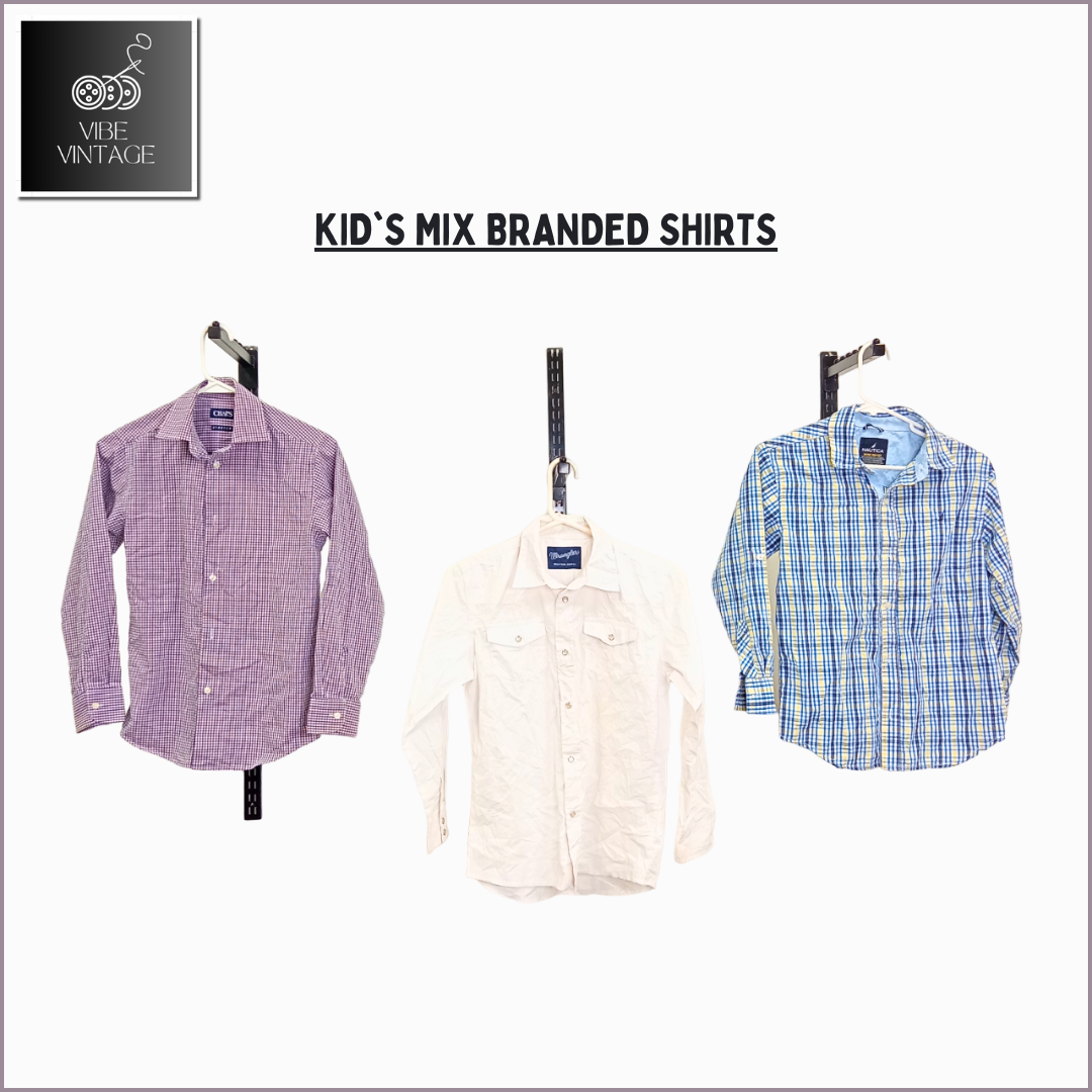 KID'S MIX BRANDED SHIRTS - 16 PCS