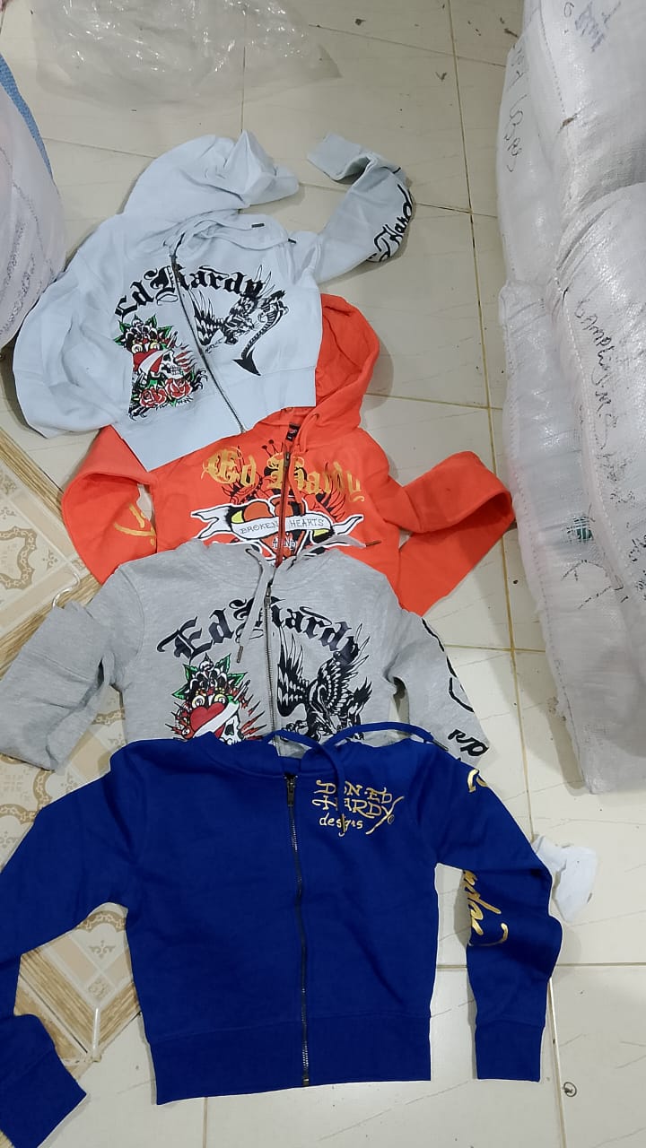 ED Hardy Ladies Cropped Hoodies 150 Pcs Fresh Deadstock