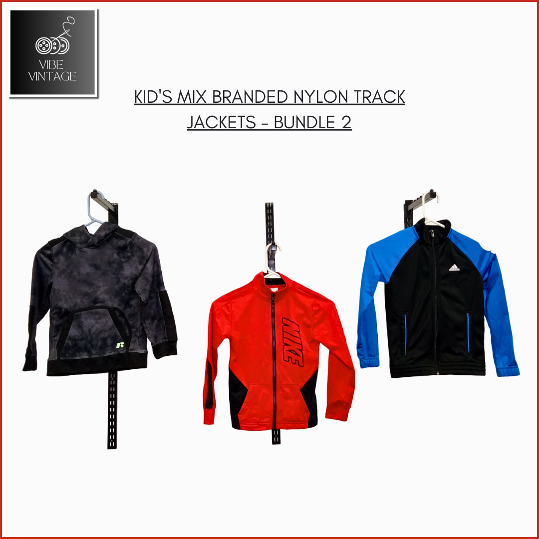 KID'S MIX BRANDED NYLON TRACK JACKETS - BUNDLE 2 - 30 PCS