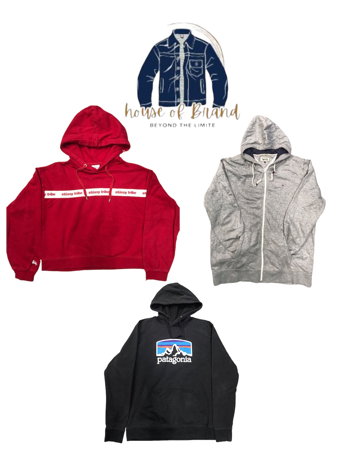 Stussy,patagonia,champion reverse,adidas,helfiger denim,polo ralph lauren hoodies