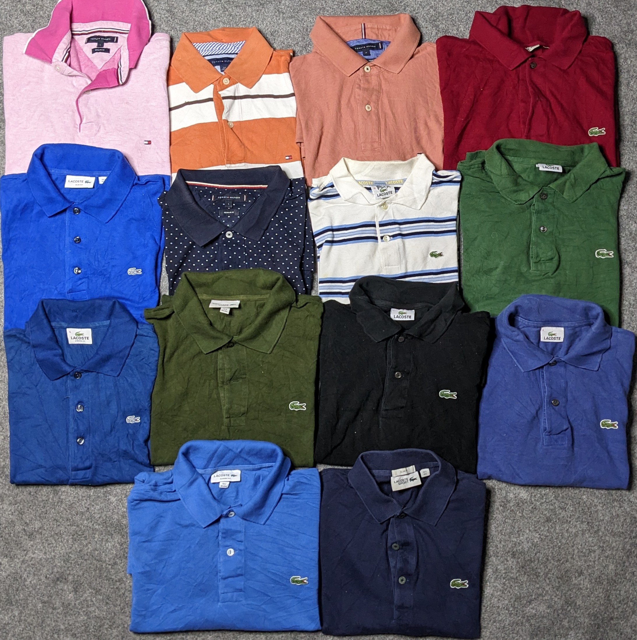 Chemises polo Lacoste et Tommy