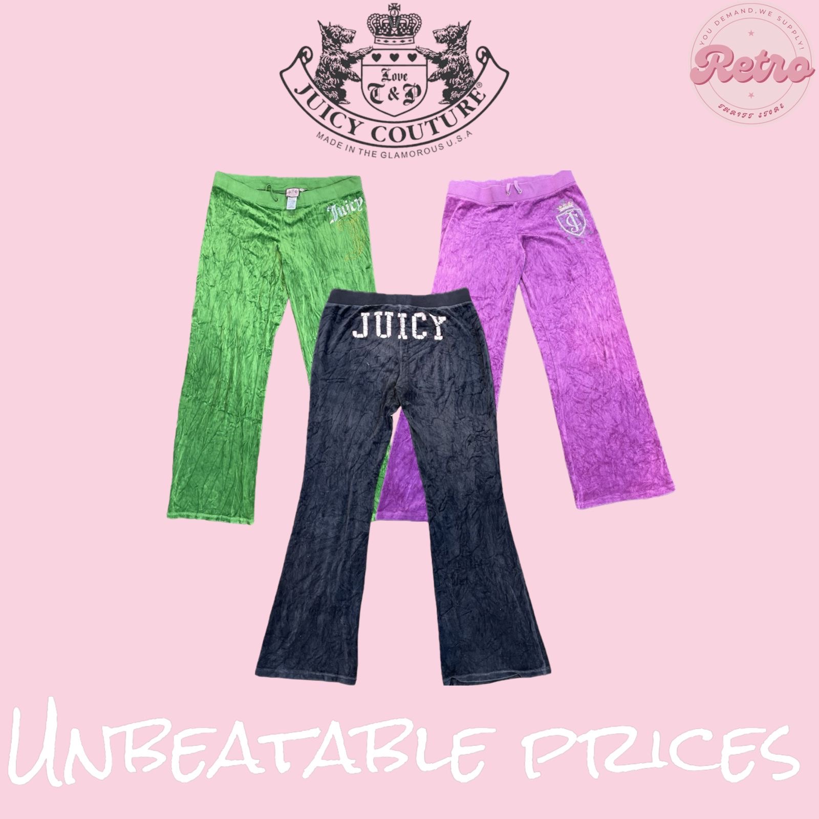 Pantalons Juicy Couture : 100 pièces disponibles