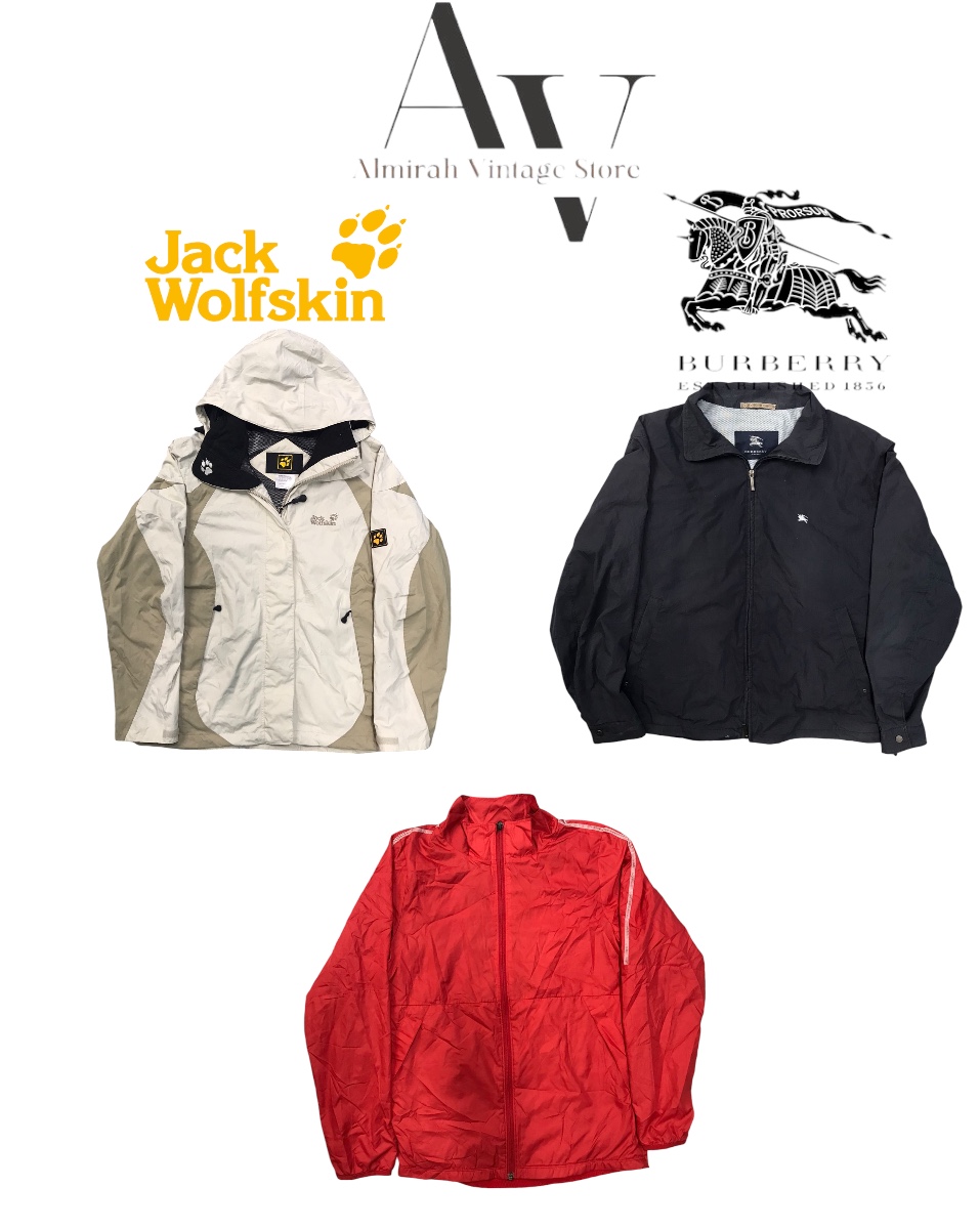 Burberry, jackwolfskin, TNF e mais corta-ventos