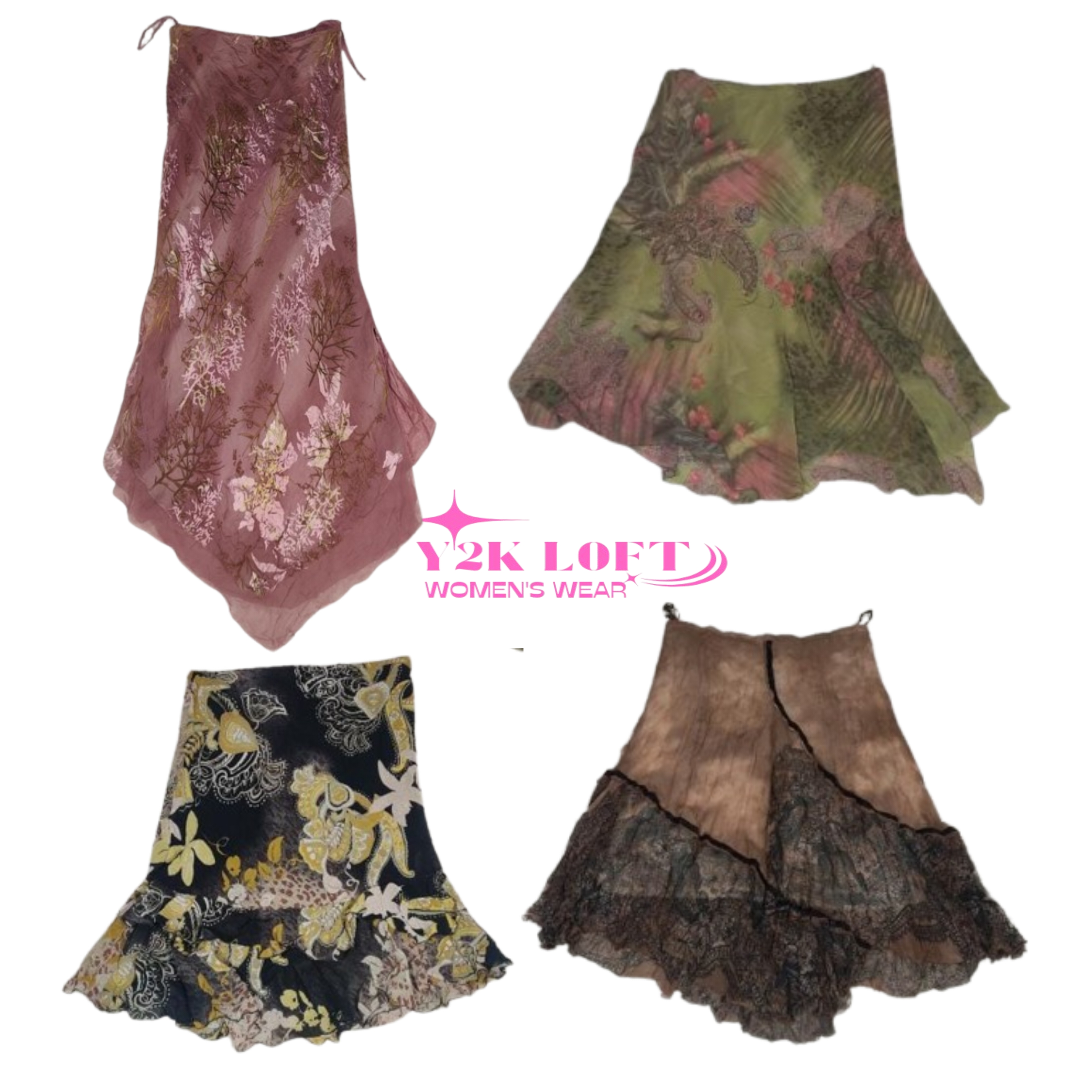 Y2K Fairycore Midi Skirts