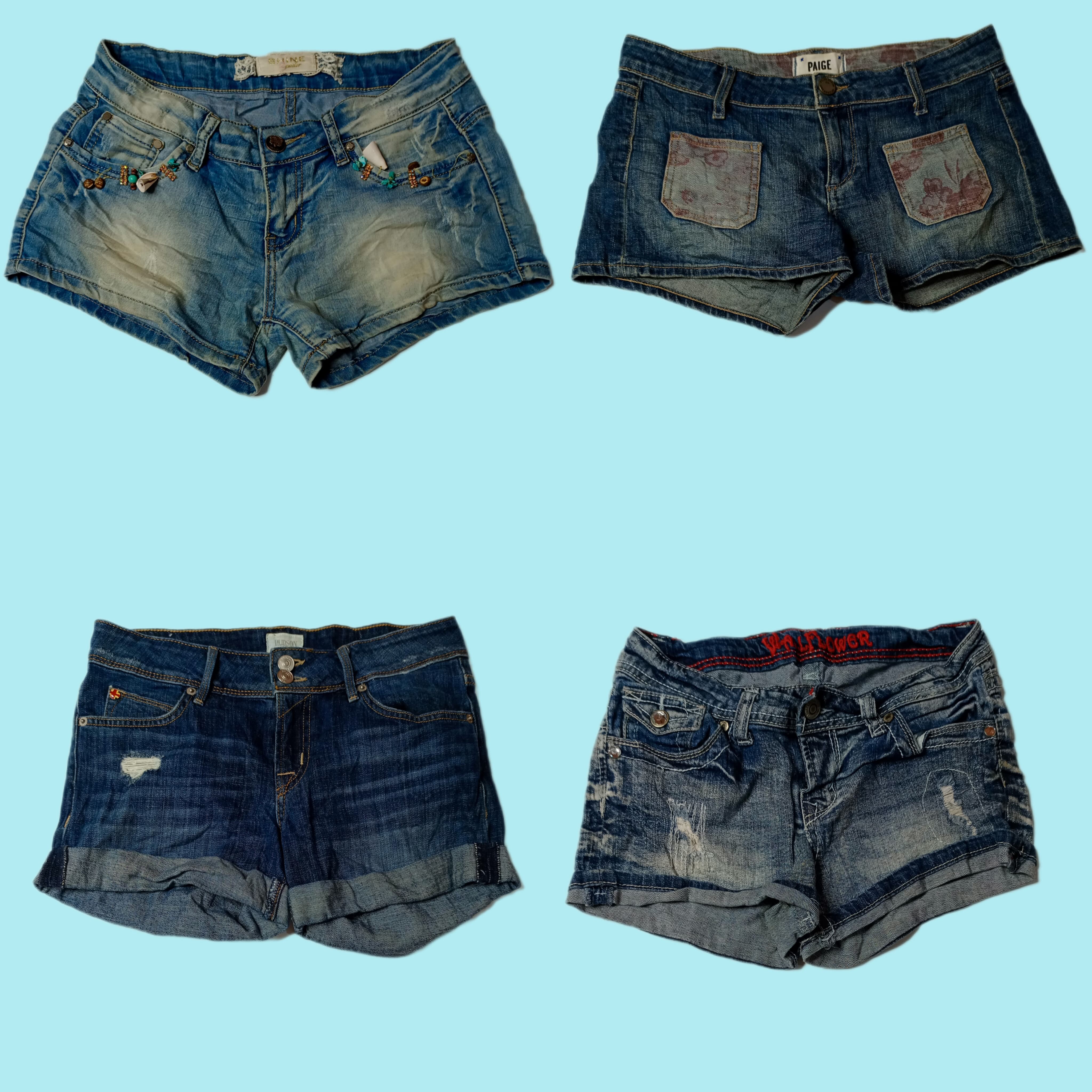 Shorts en denim rétro Y2K (TS-056)