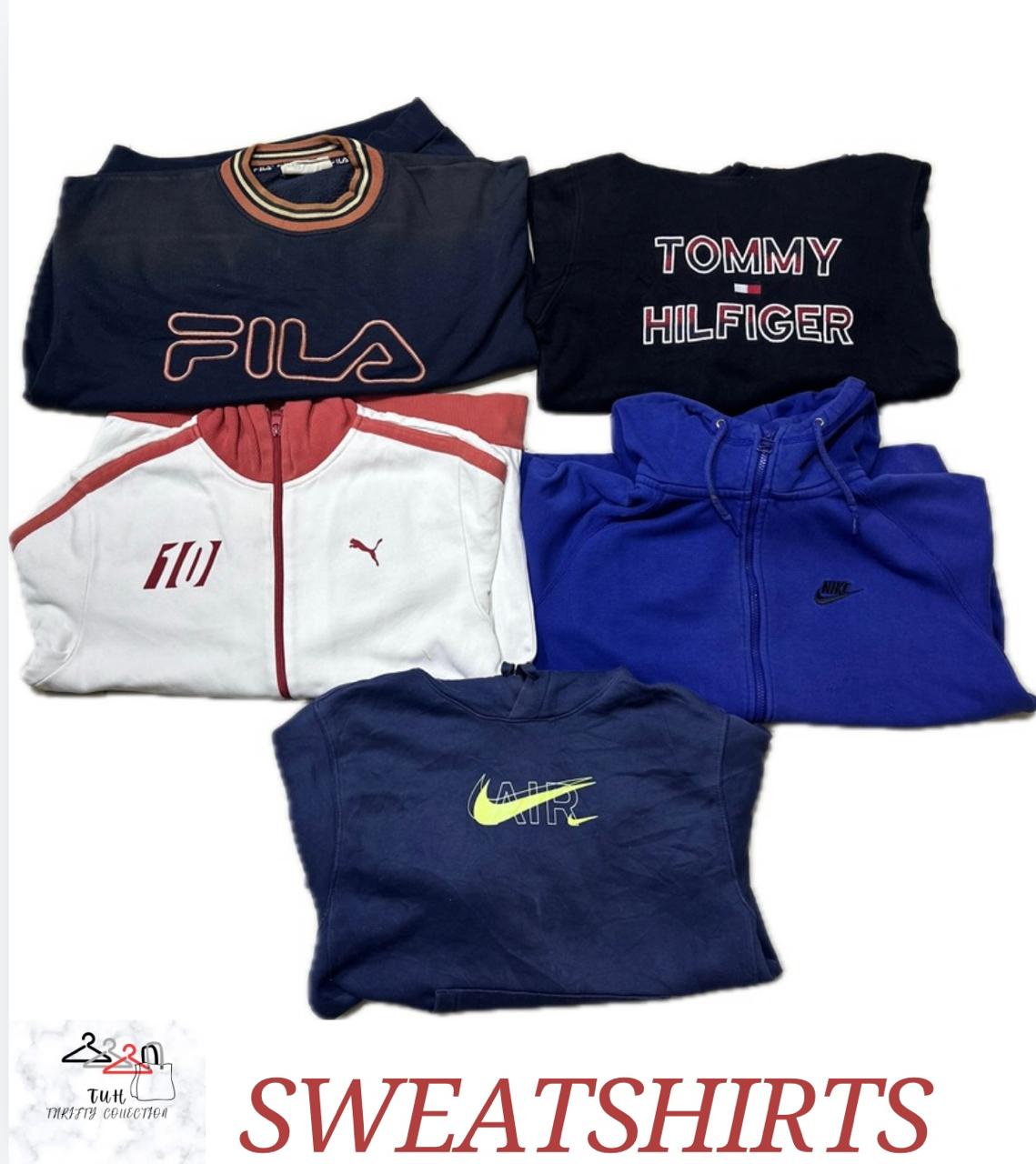 Sweatshirts (marques mixtes incluant NIKE, ADIDAS, COLUMBIA, TOMMY ET AUTRES)
