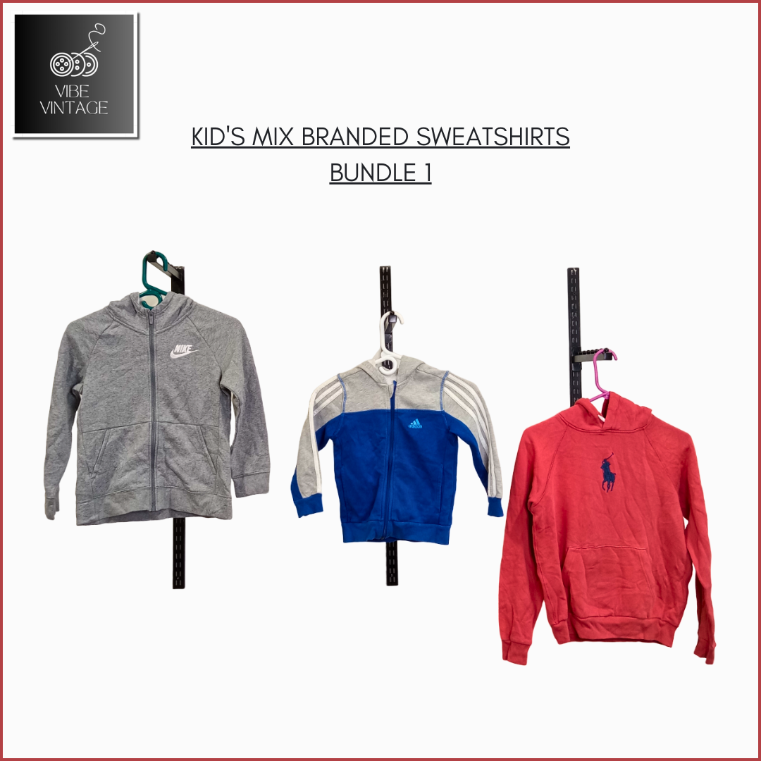 BUNDLE 1 DE SWEAT-SHIRTS MARQUÉS ENFANT - 30 PCS