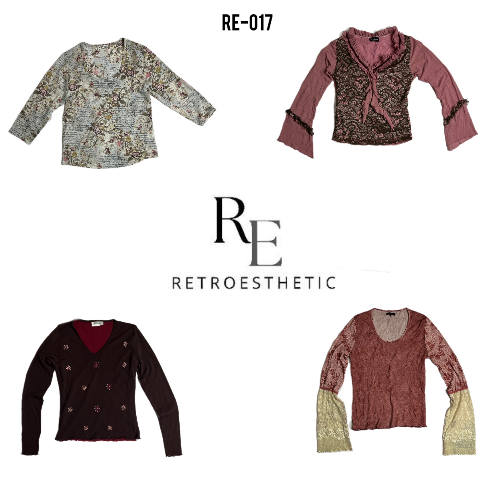 Y2K Long Sleeve Mix Tops  (RE-17)