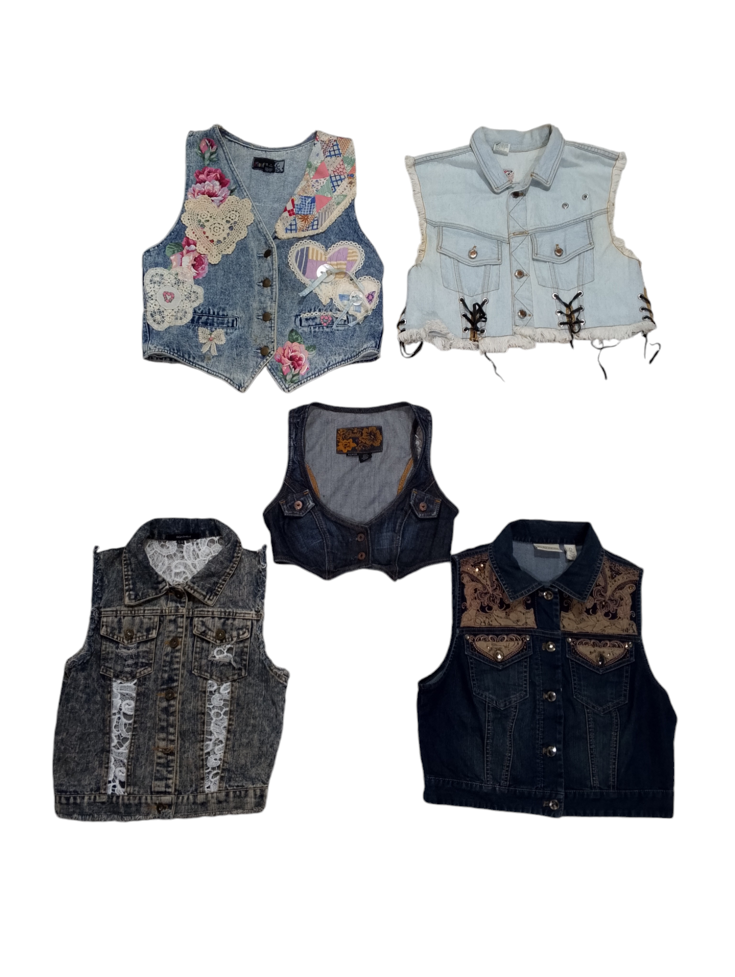 Vests en Denim au Style Unique - 12 pcs - 7/10/24