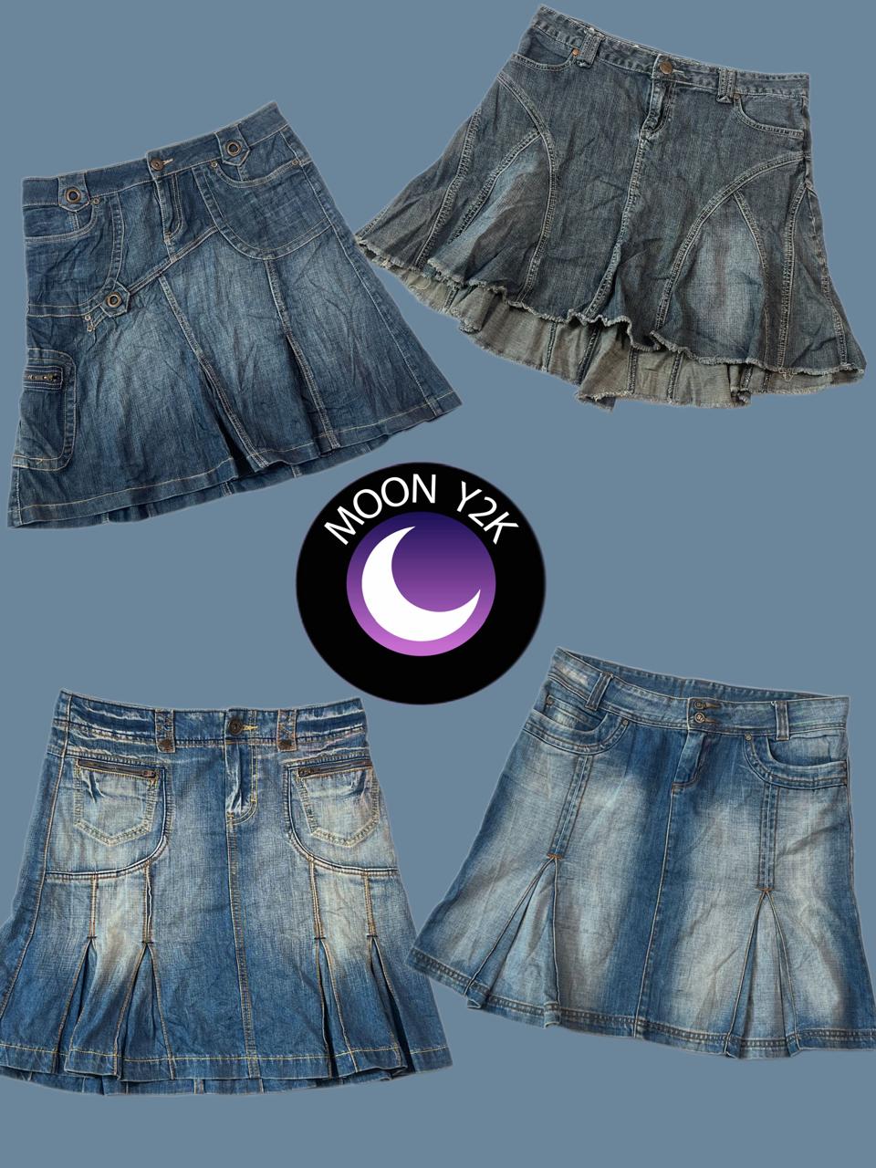 Y2k IT Girl Denim Skirts (A-18)