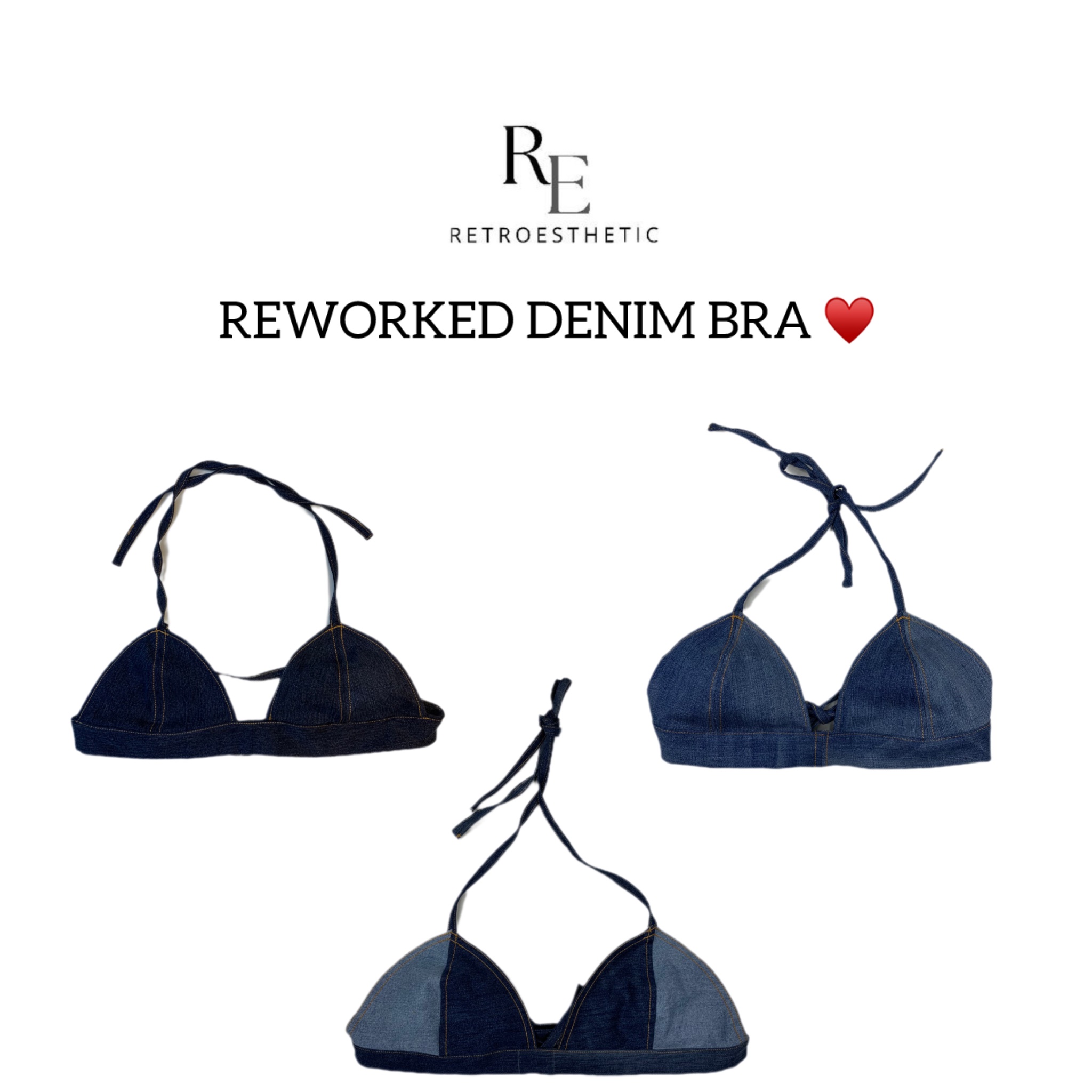 BRASSIERE EN DENIM RETRAVAILLÉE (AW24)