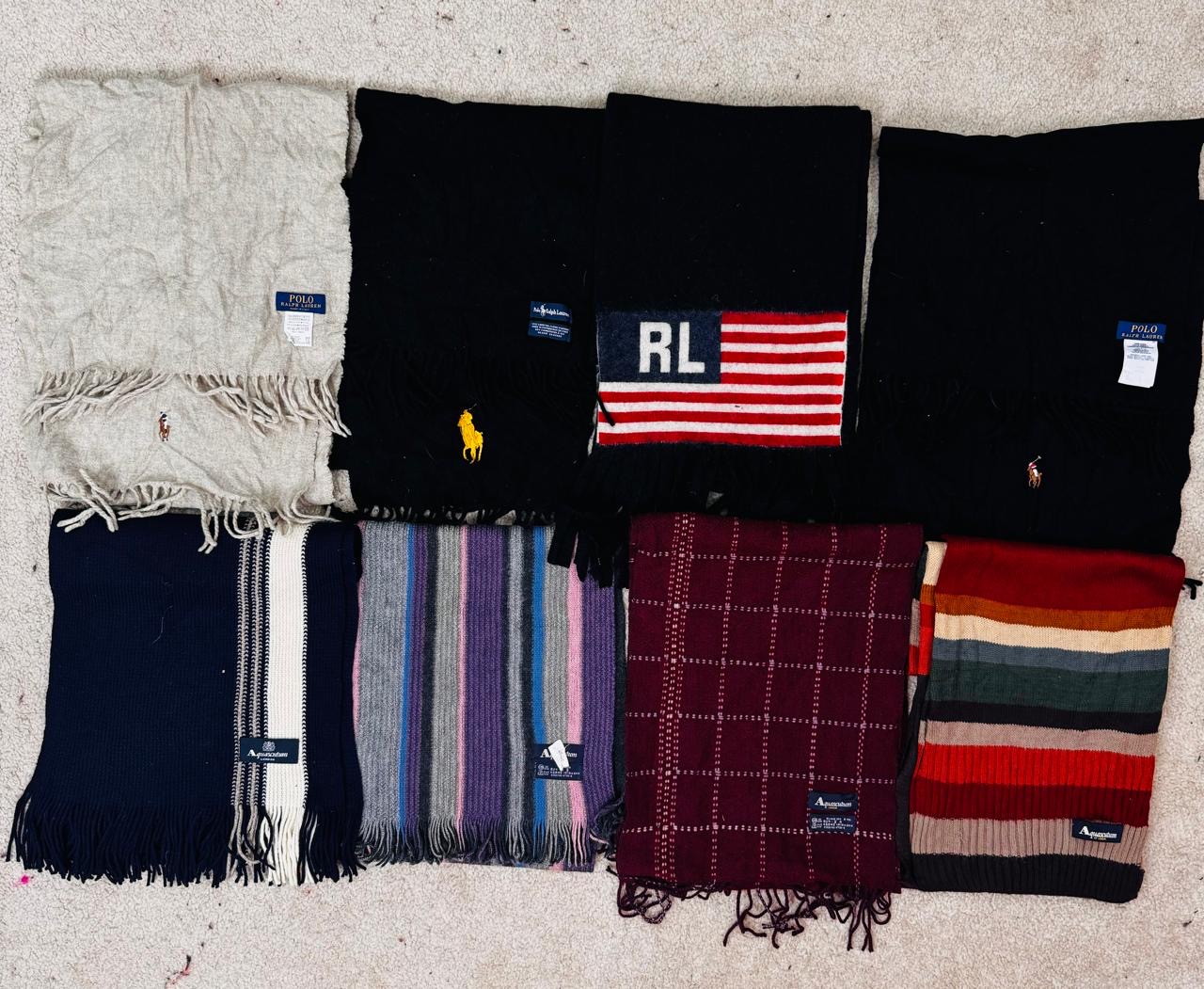 #VV24 Aquascutum/ Polo Ralph Lauren Scarves 30 PCs