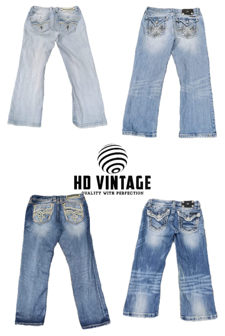 HD363 Ladies Y2K Miss Me, True Religion and Rock Revival Capri Jeans - 18 pcs