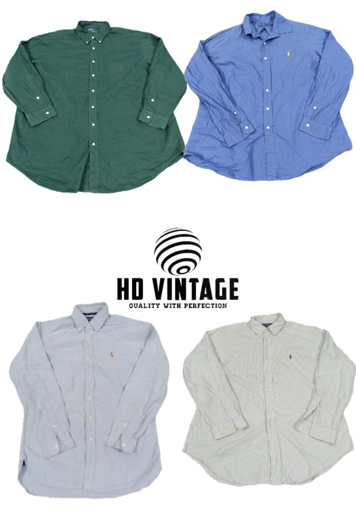 HD355 Hommes Chemises Vintage Ralph Lauren - 19 pcs