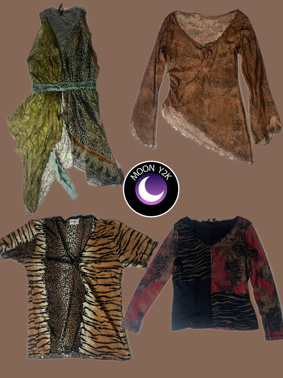Y2k mesh x animal print mix (A-31)